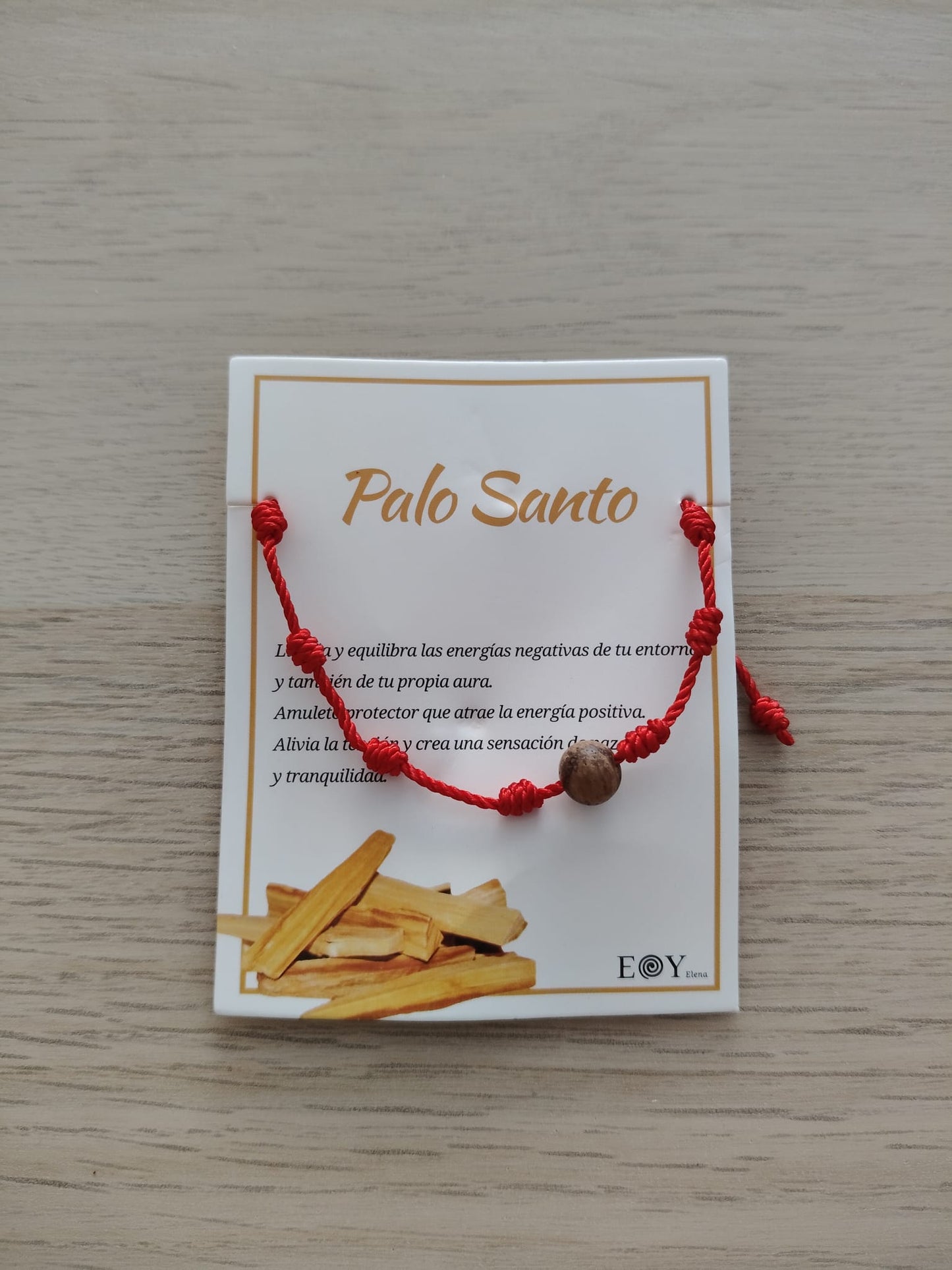 Seven knots and palo santo bracelet