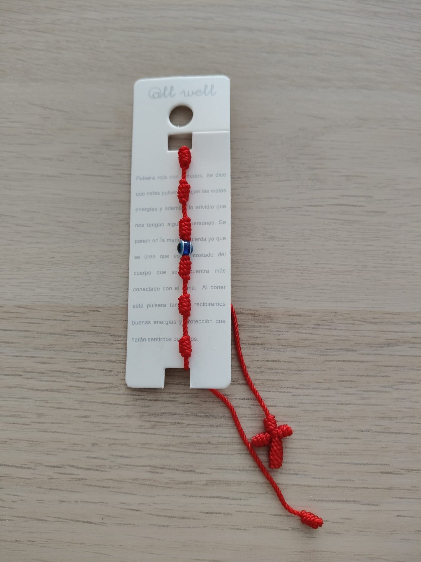 Seven-knot bracelet with Turkish evil eye