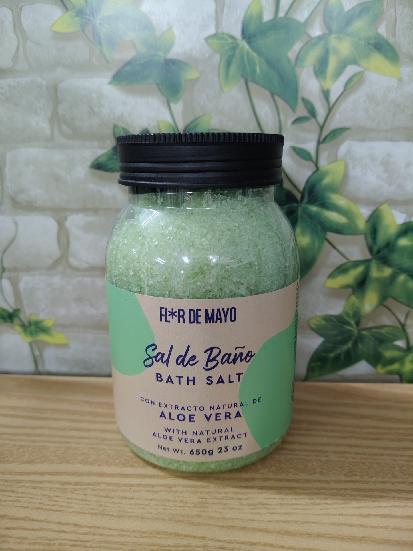 Sel de bain à l'extrait naturel d'Aloe vera 650grs