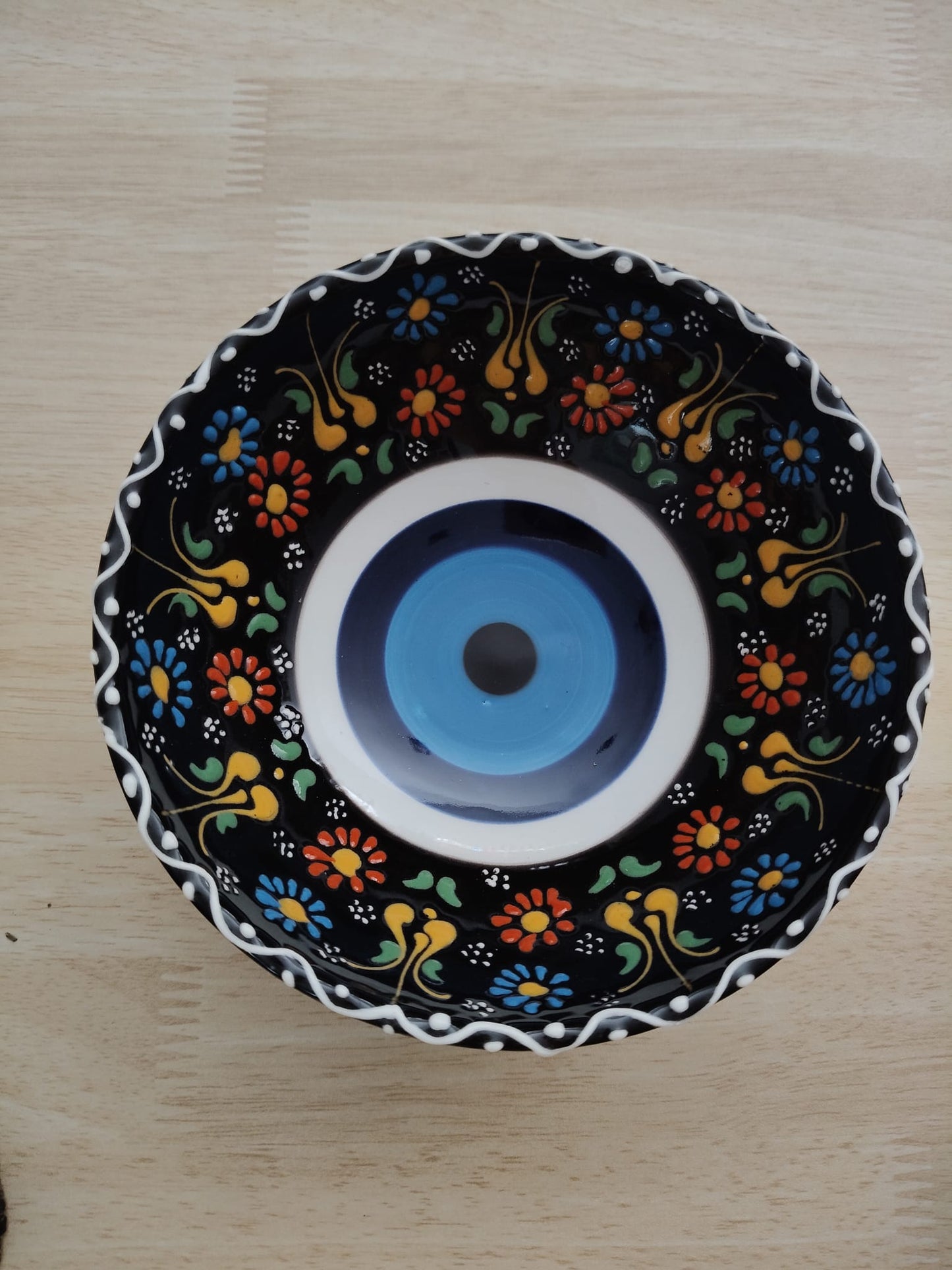 Bol cerámico ojo turco 16cm
