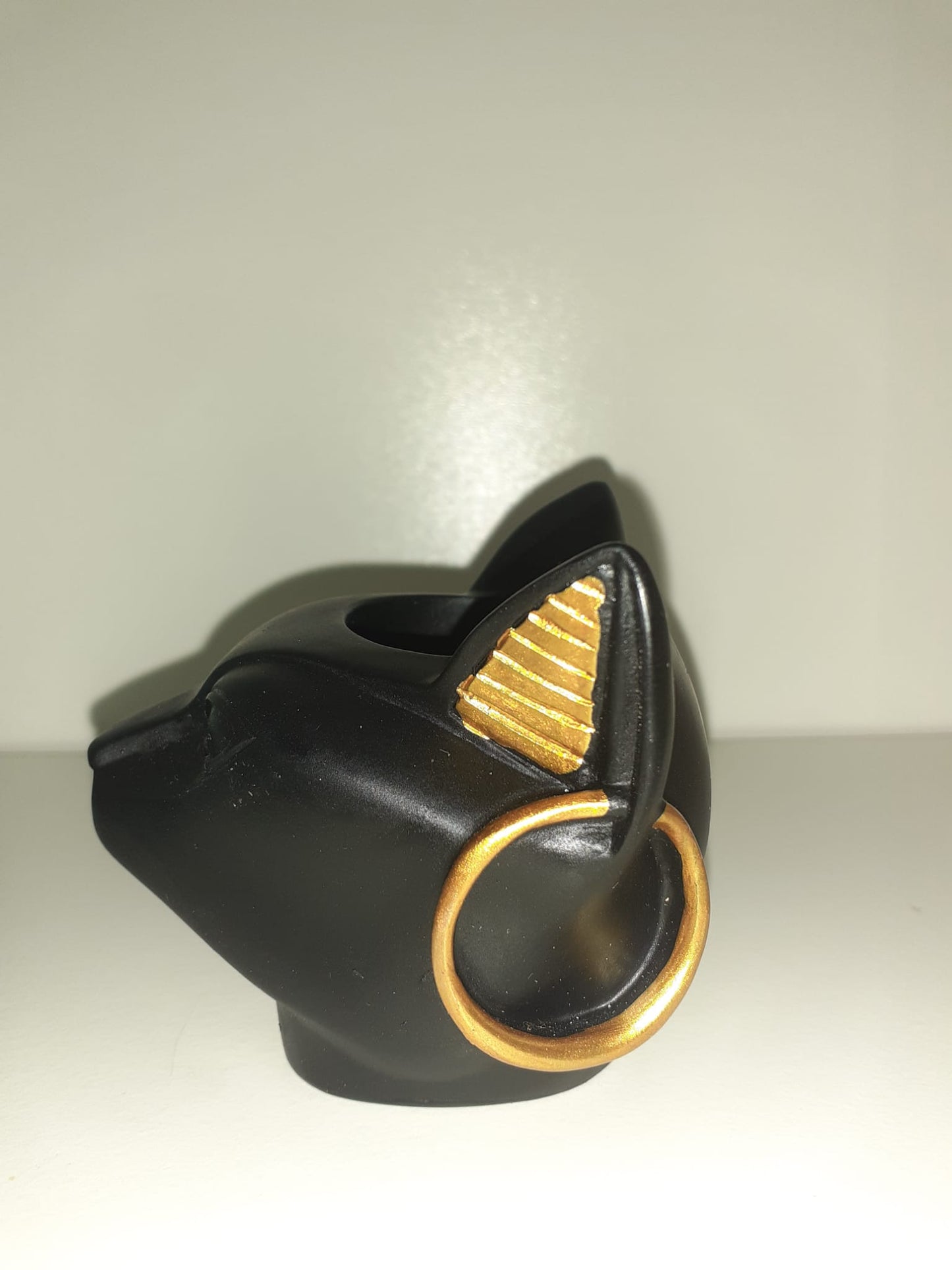 Black/Gold Egyptian Cat Candle Holder