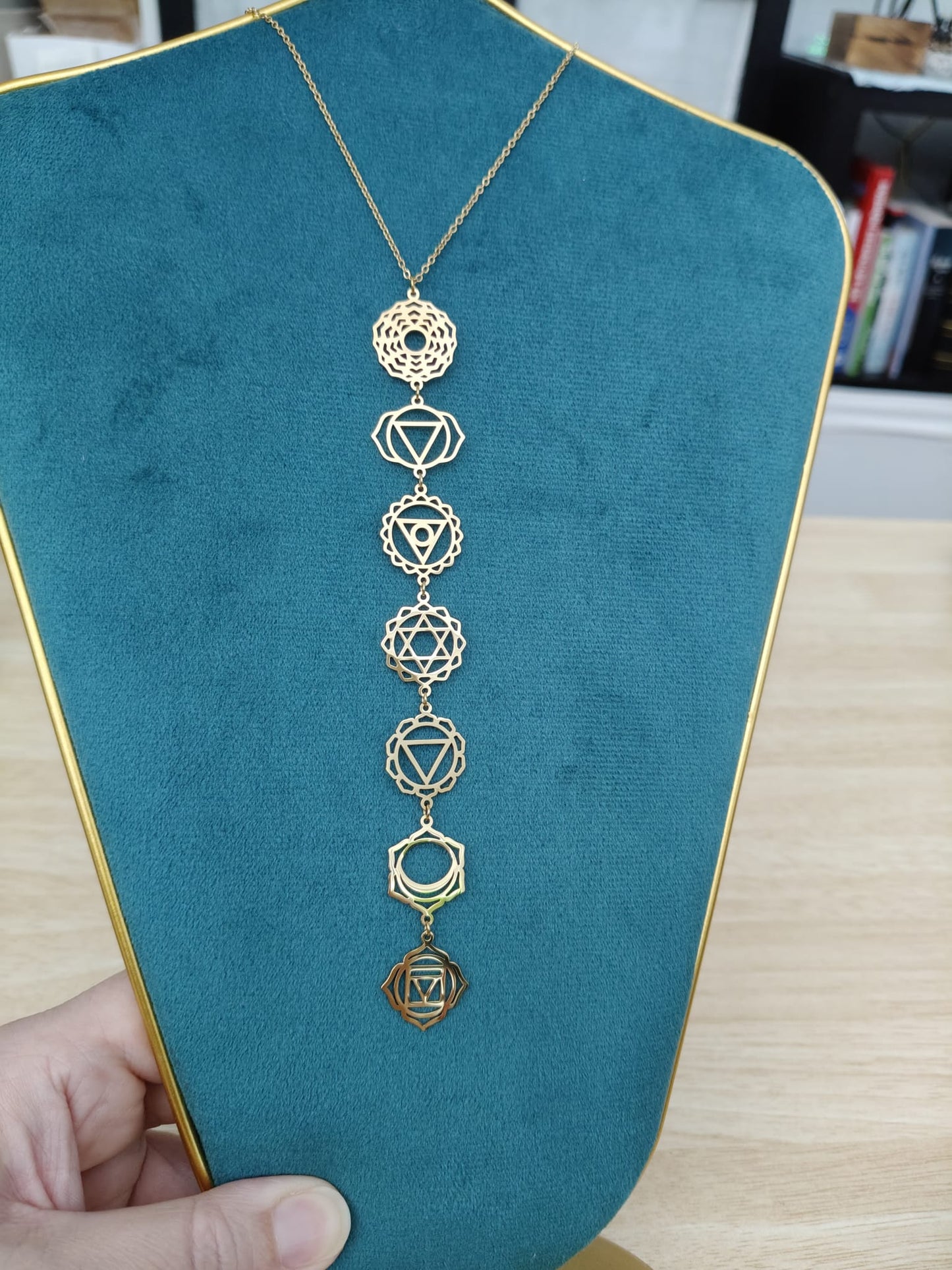 Colgante acero inoxidable 7 chakras