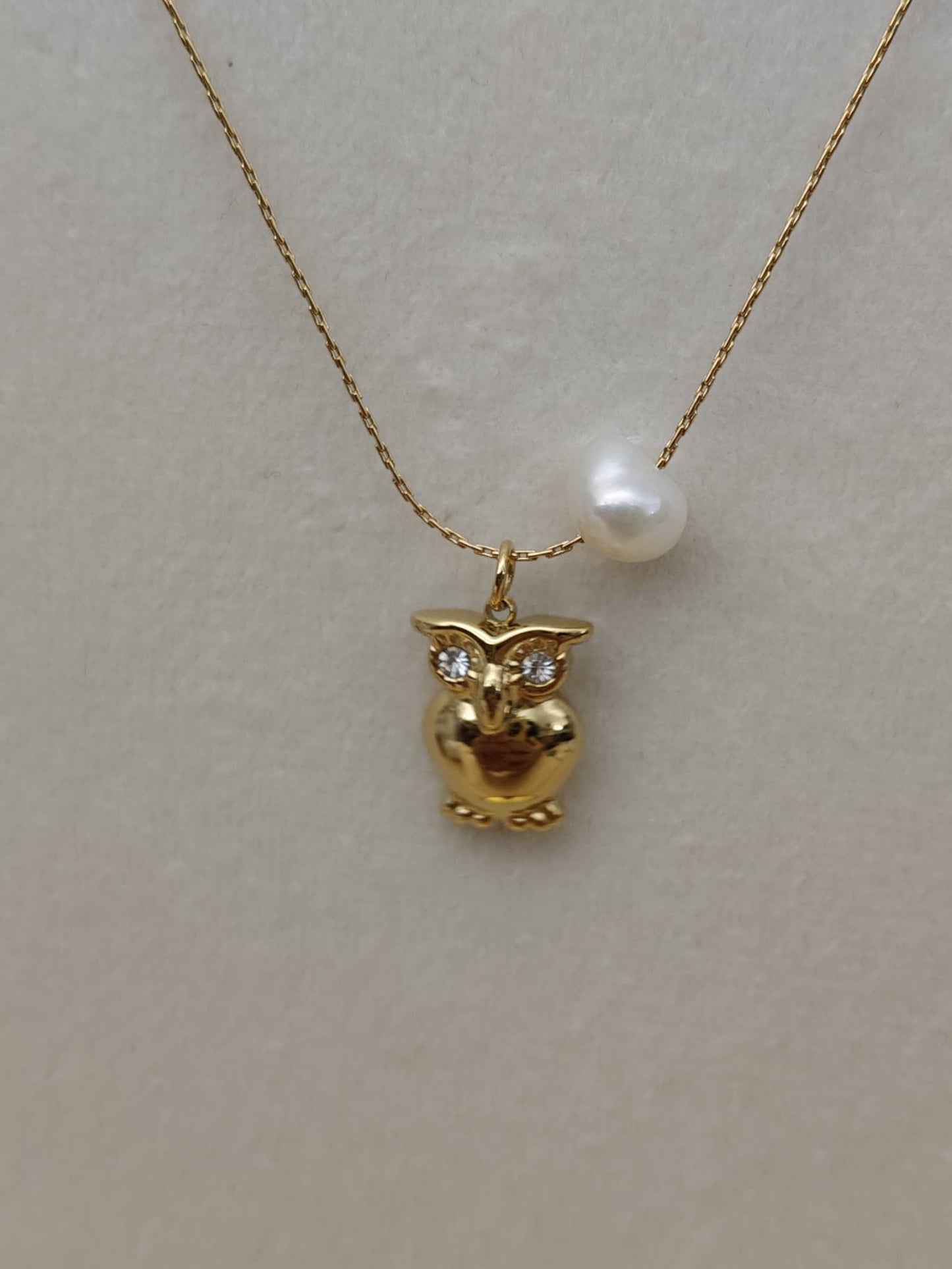 Pendentif hibou en acier inoxydable