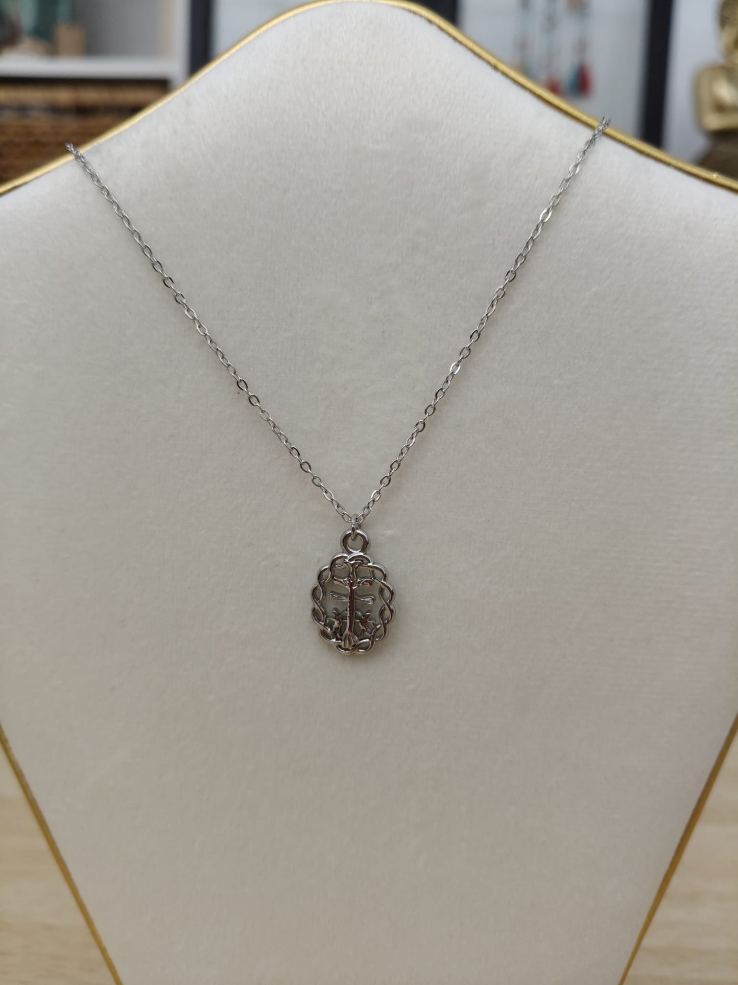 Stainless steel Caravaca Cross pendant