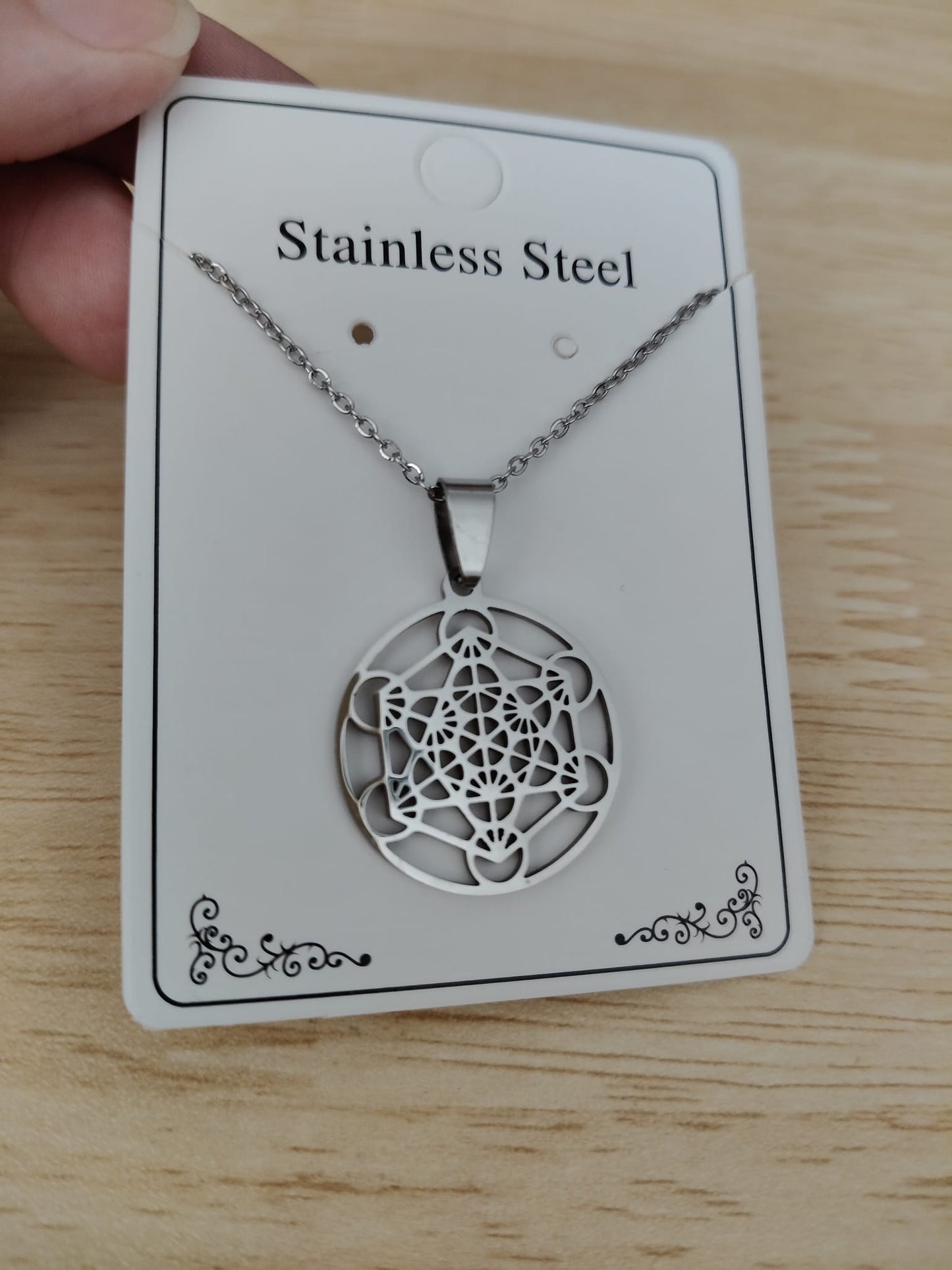Pendentif Metatron en acier inoxydable
