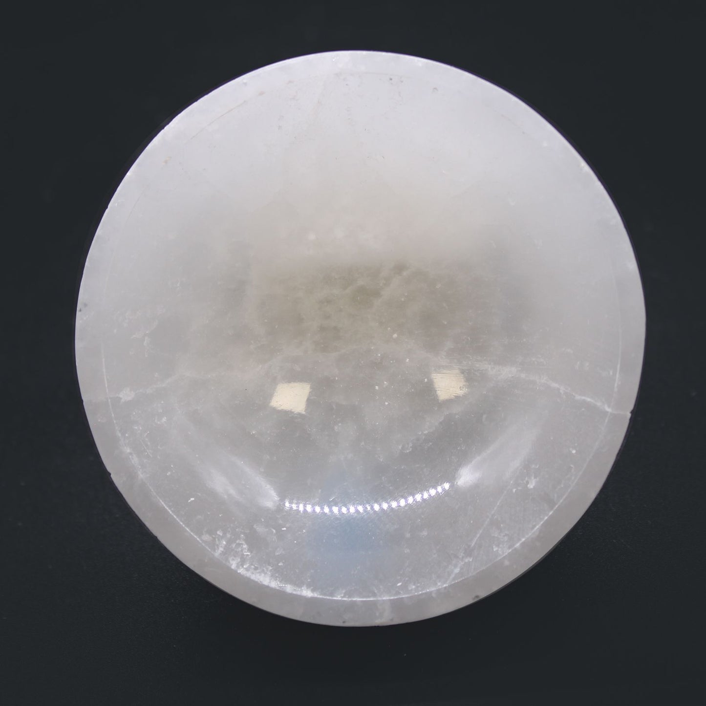 Round selenite bowl - 8cm