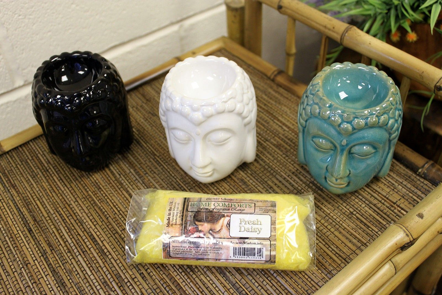 Buddha oil burner - white