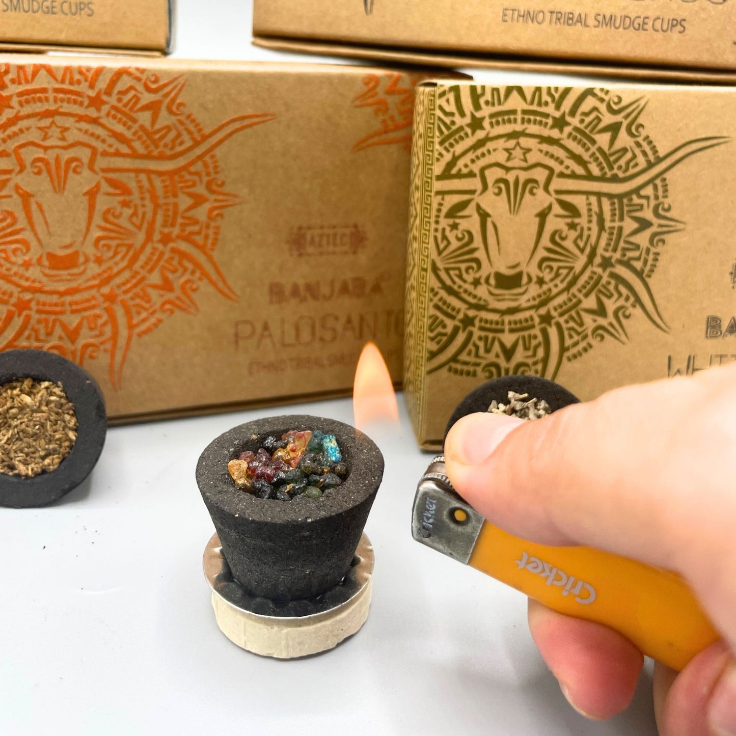 Box of 6 Banjara Resin Cups - Frankicense