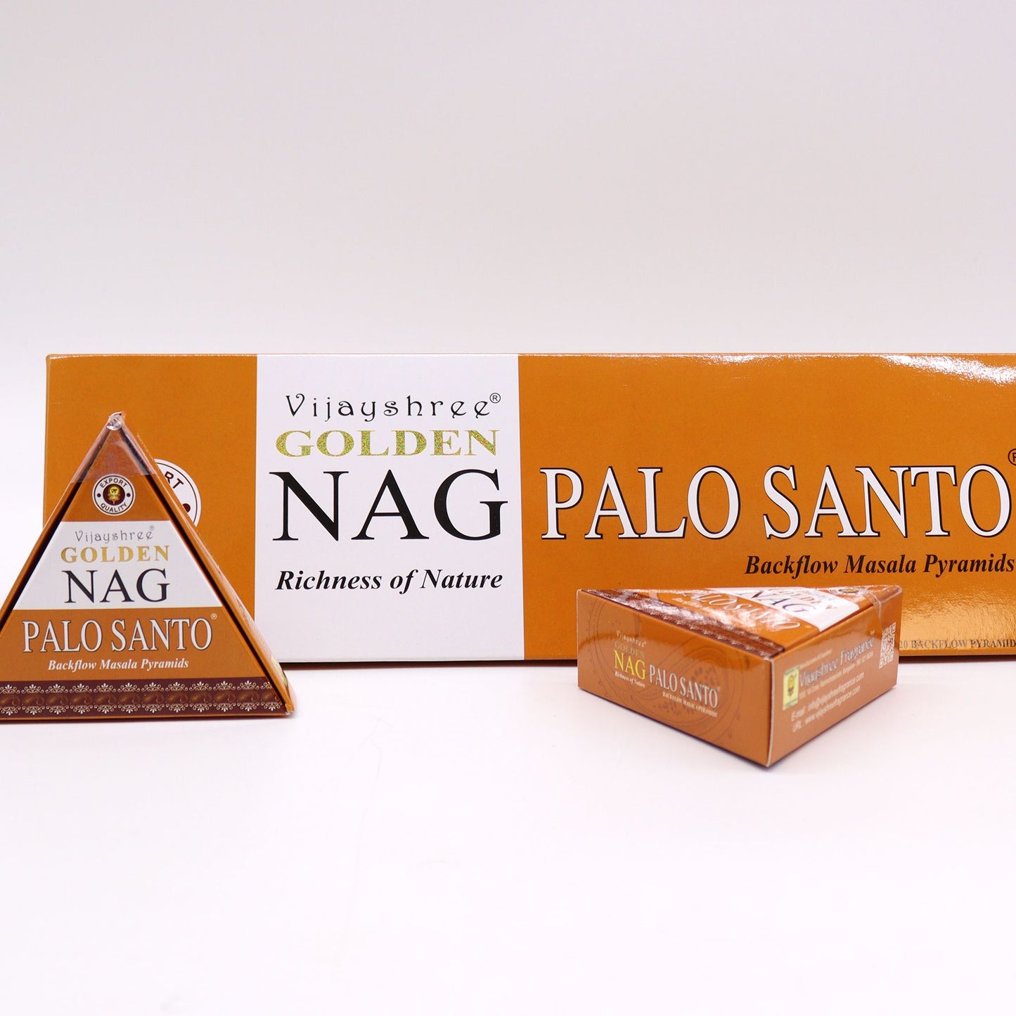 Jumbo Golden Nag Incense Cones - Palo Santo Reflux 42g