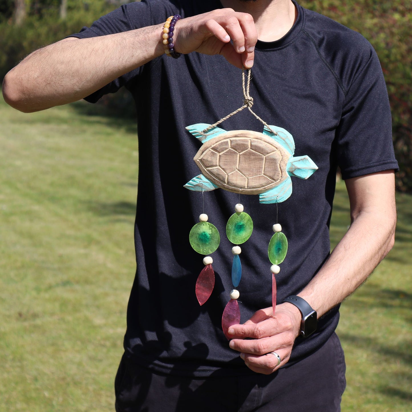 Turtle carving in Aqua and Drop