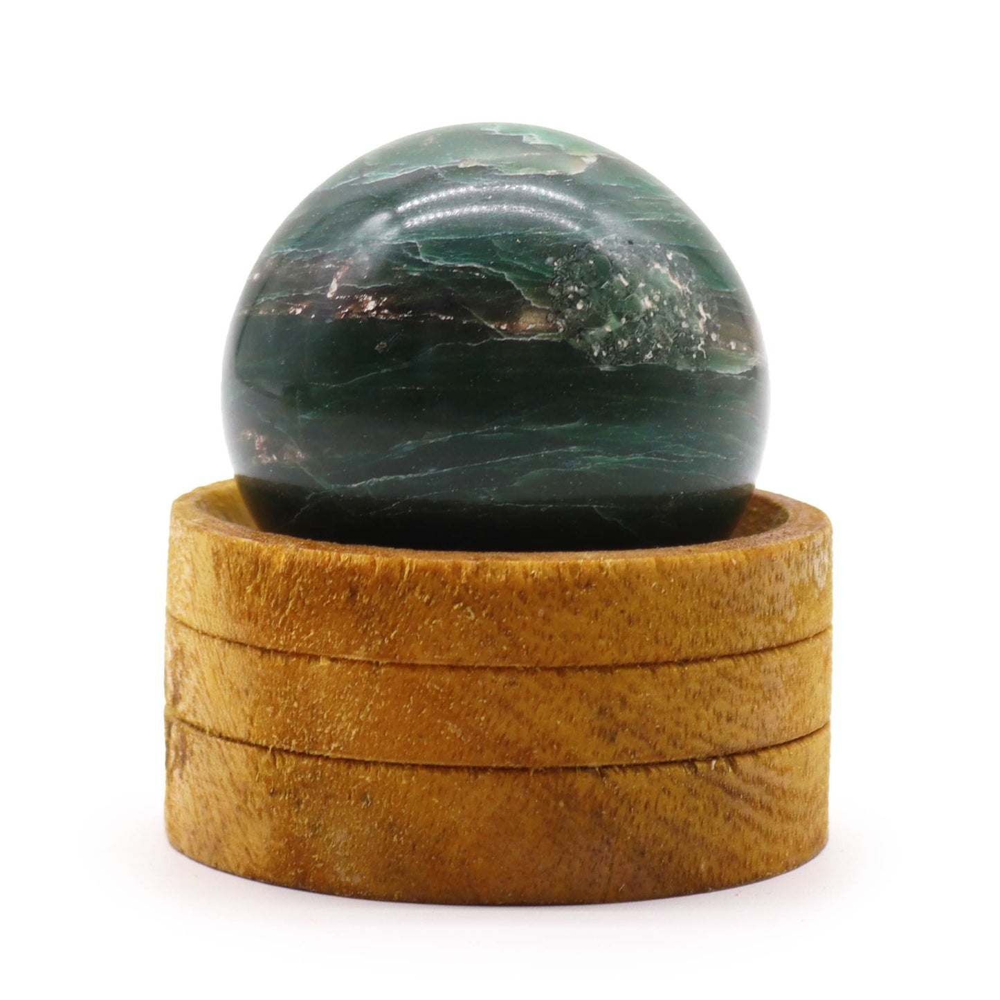 Sphère de cristal de 50 mm – Jade indien avec support