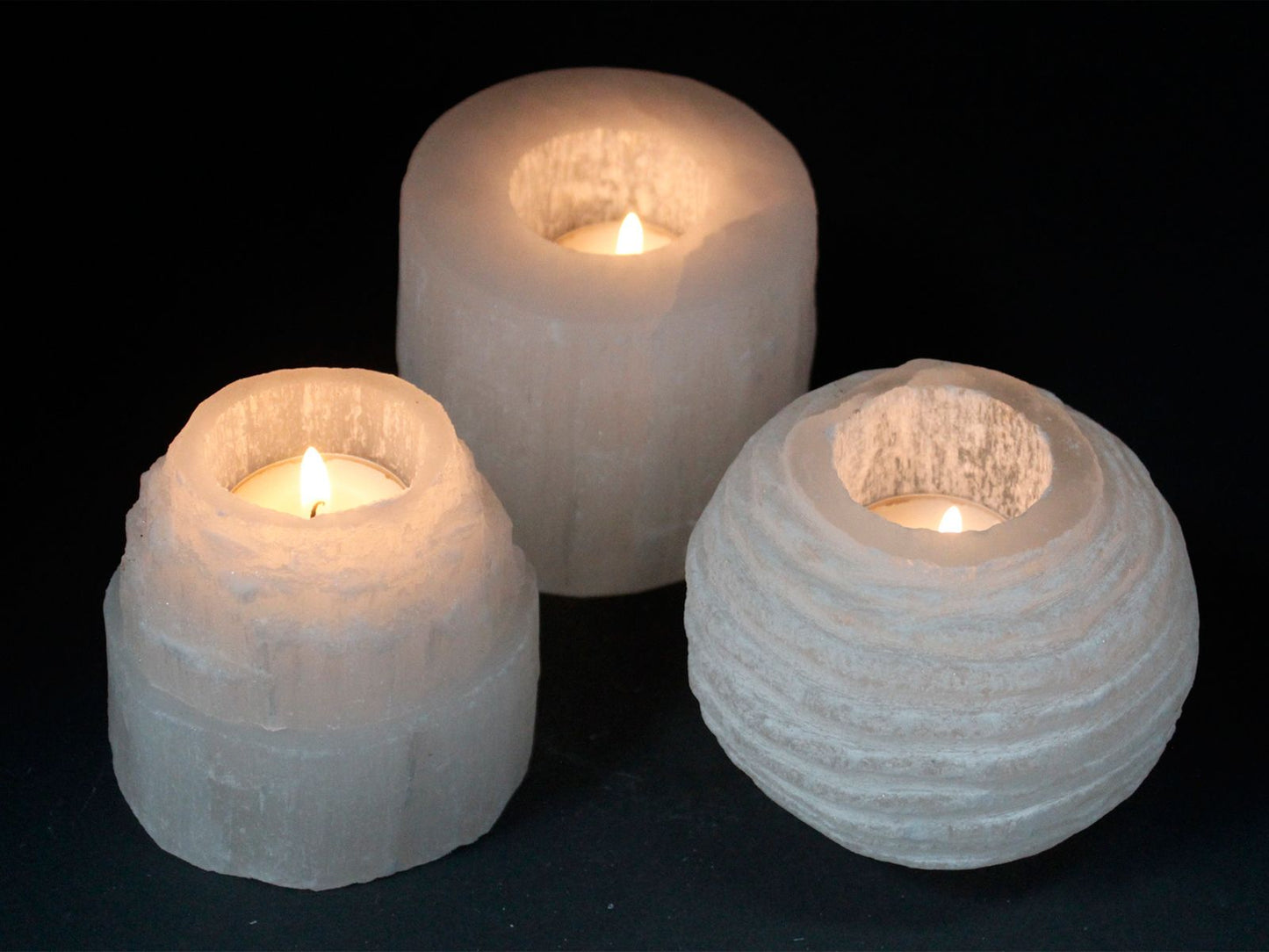 High Mountain Selenite Candlestick - 8 cm