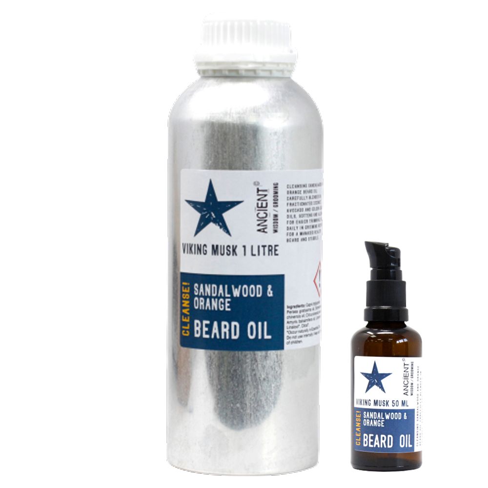 Aceite de Barba de 1 Litro - Almizcle Vikingo - ¡Limpia!