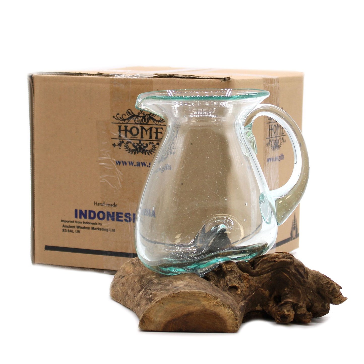 Vidrio Fundido Sobre Madera - Jarra de Agua