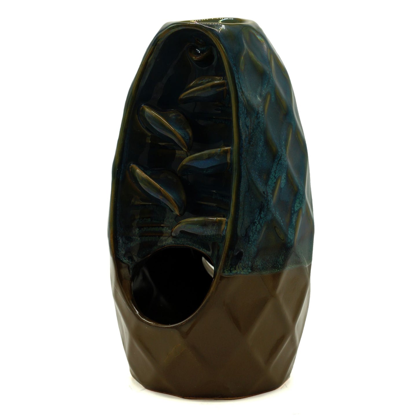 Backflow Incense Burner - Pineapple Mountain and Waterfall Twin Design