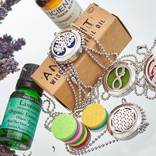 10x Aromatherapy Diffuser Necklaces - Reusable Refill 30mm