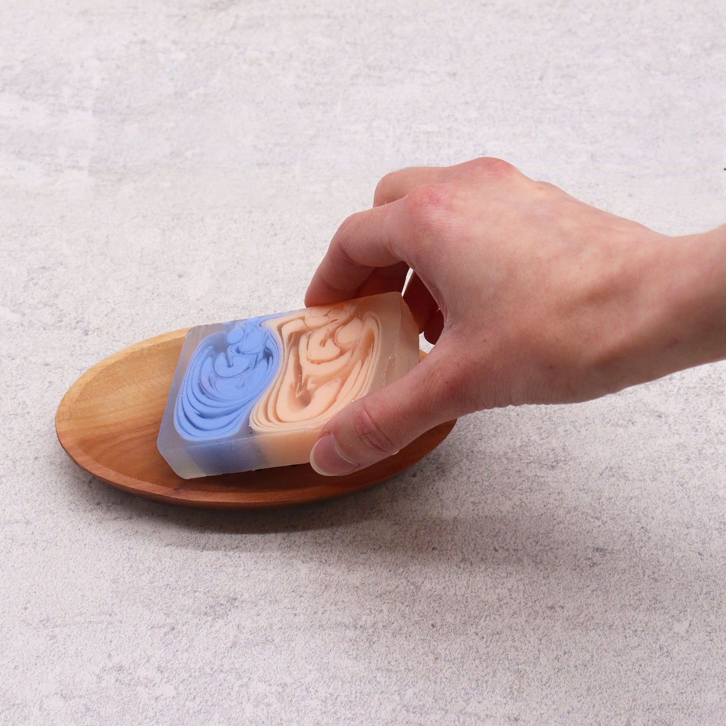 Jabonera clásica de caoba - Ovalada