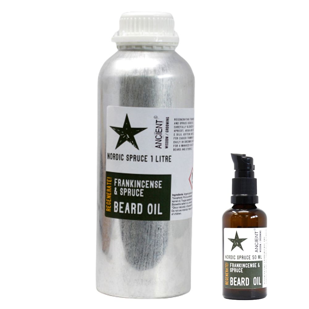 Aceite para Barba de 1 Litro - Abeto Nórdico - ¡Regenera!