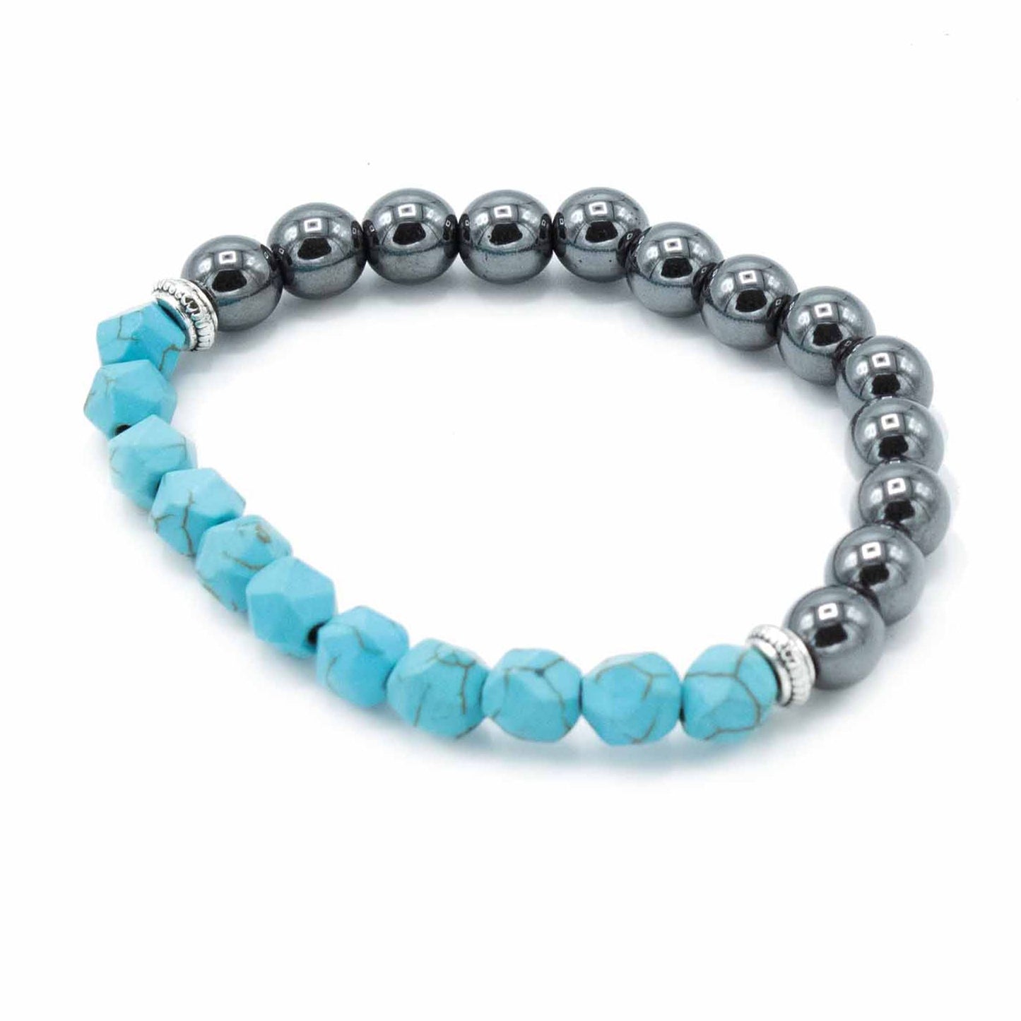 Pulsera de Piedra Preciosa Tallada - Turquesa Mágnetica