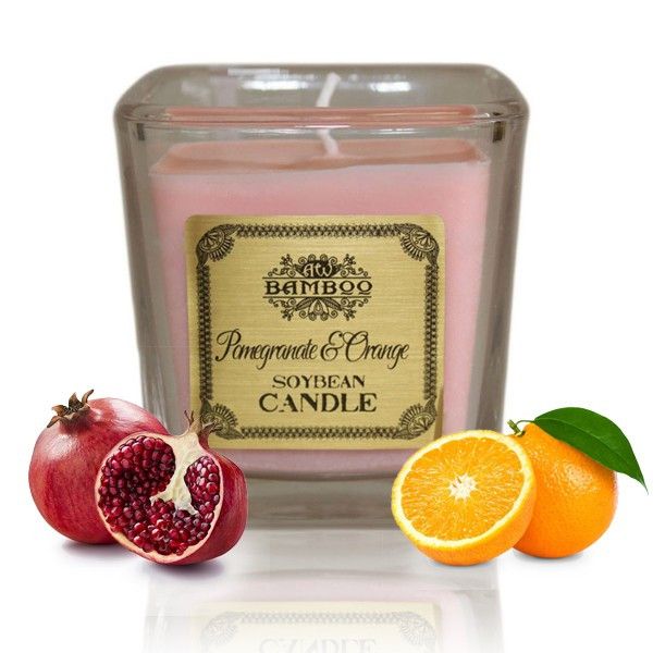 Soy Wax Candle - Pomegranate and Orange