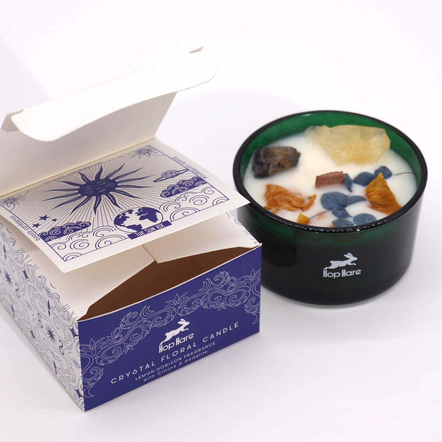 Hop Hare Crystal Magic Flower Candle - Sun