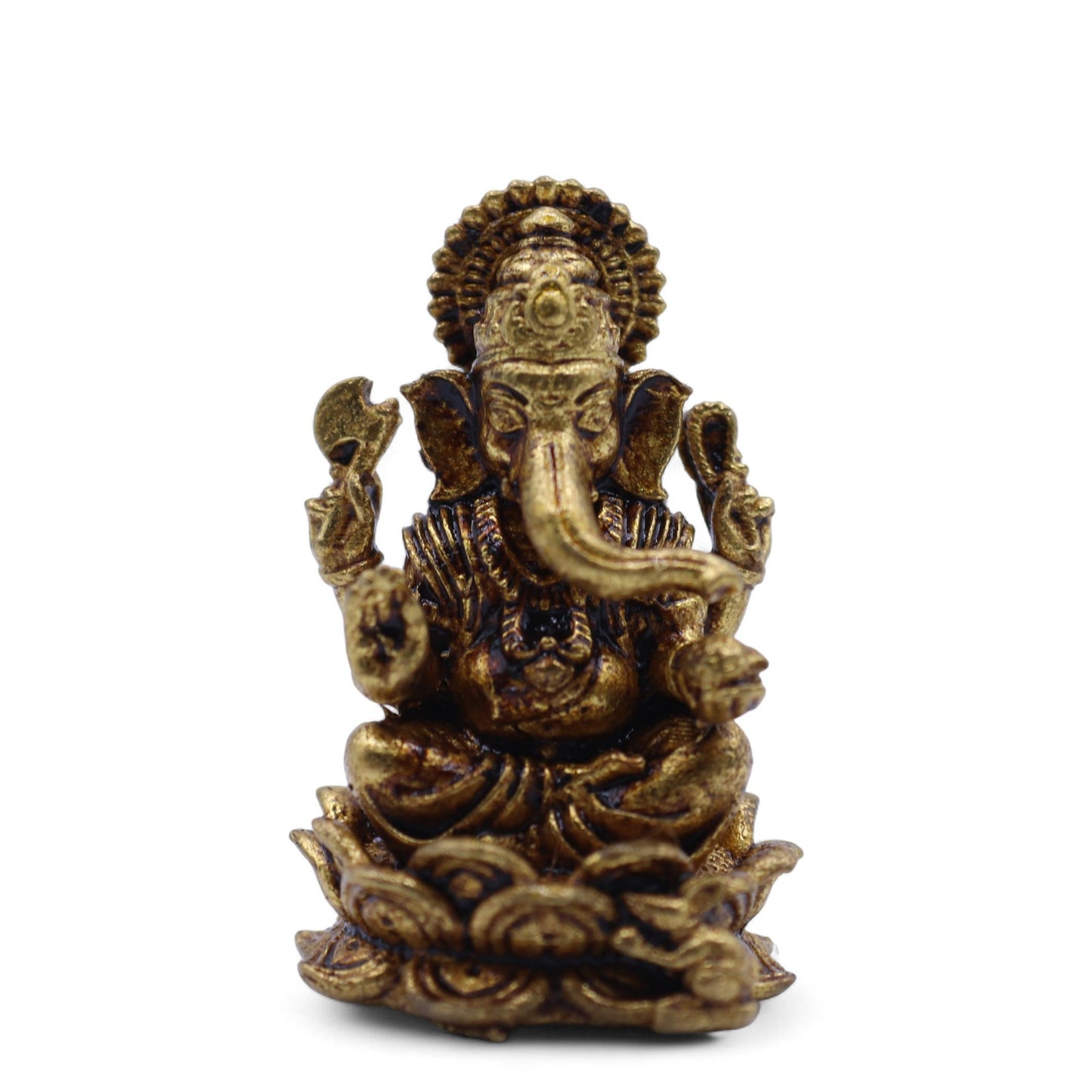 Dioses en miniatura de latón - Ganesha (12 g) - 30 mm