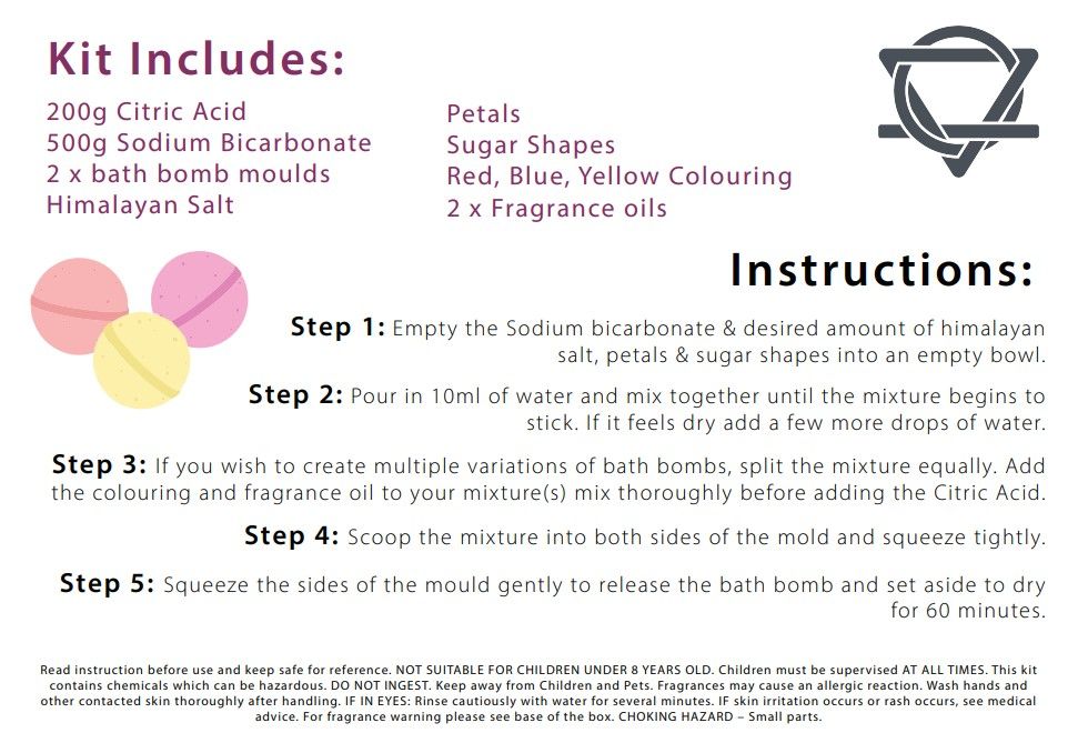 Bath Bomb Kit: Pink Lemonade and Citrus Burst