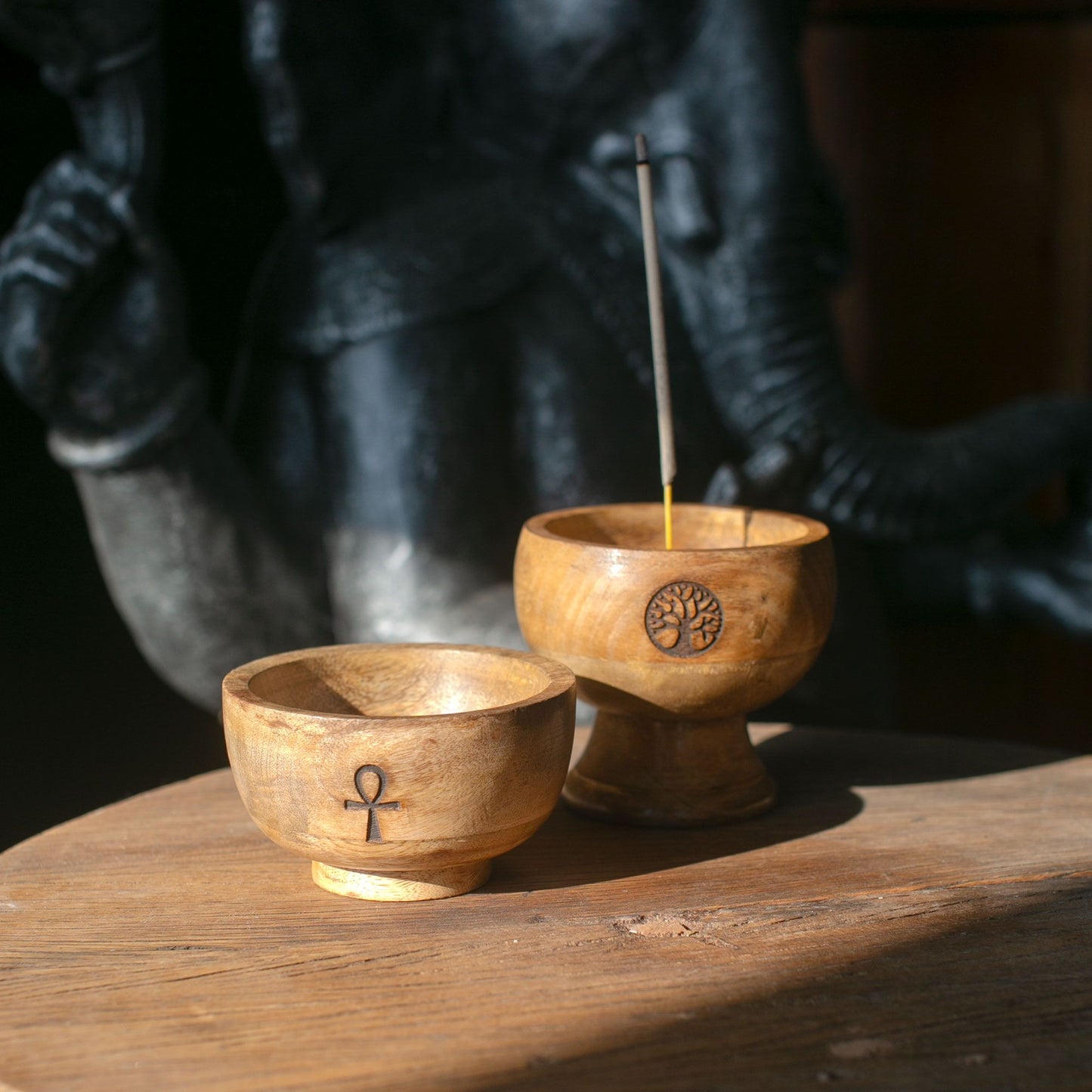 Large Ritual Bowl Incense Holder 11x6cm - Om