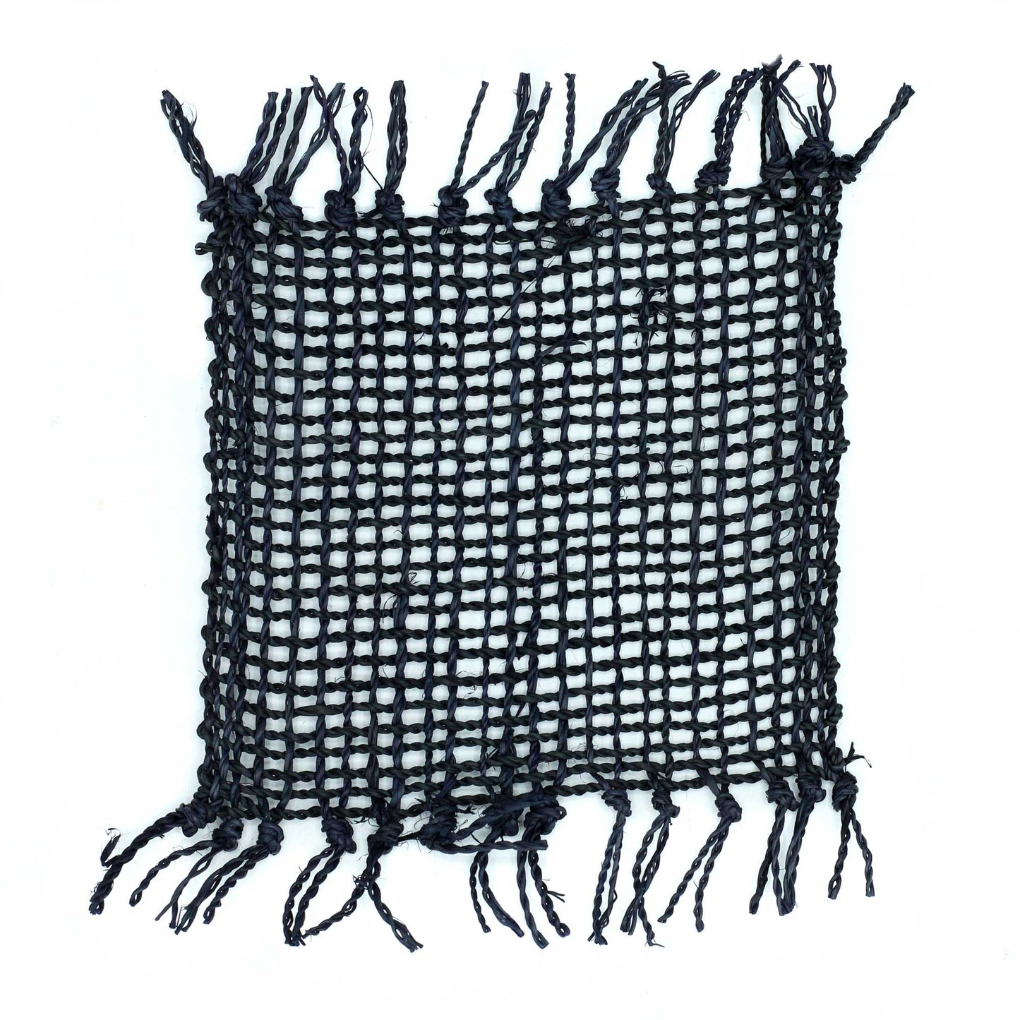 Set de 4 Posavasos Natural Flecos - Negro