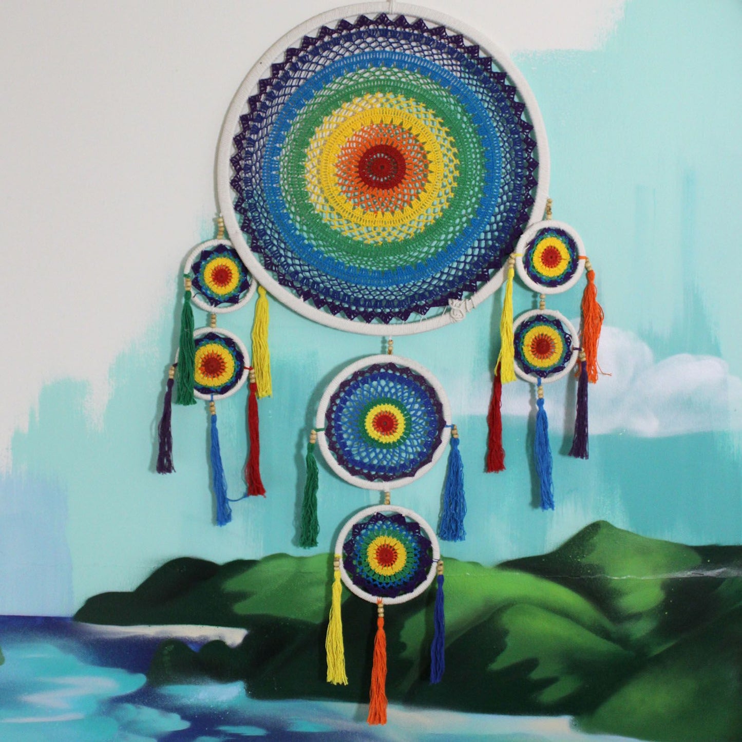 Atrapasueños extra grande - Vivid Rainbow