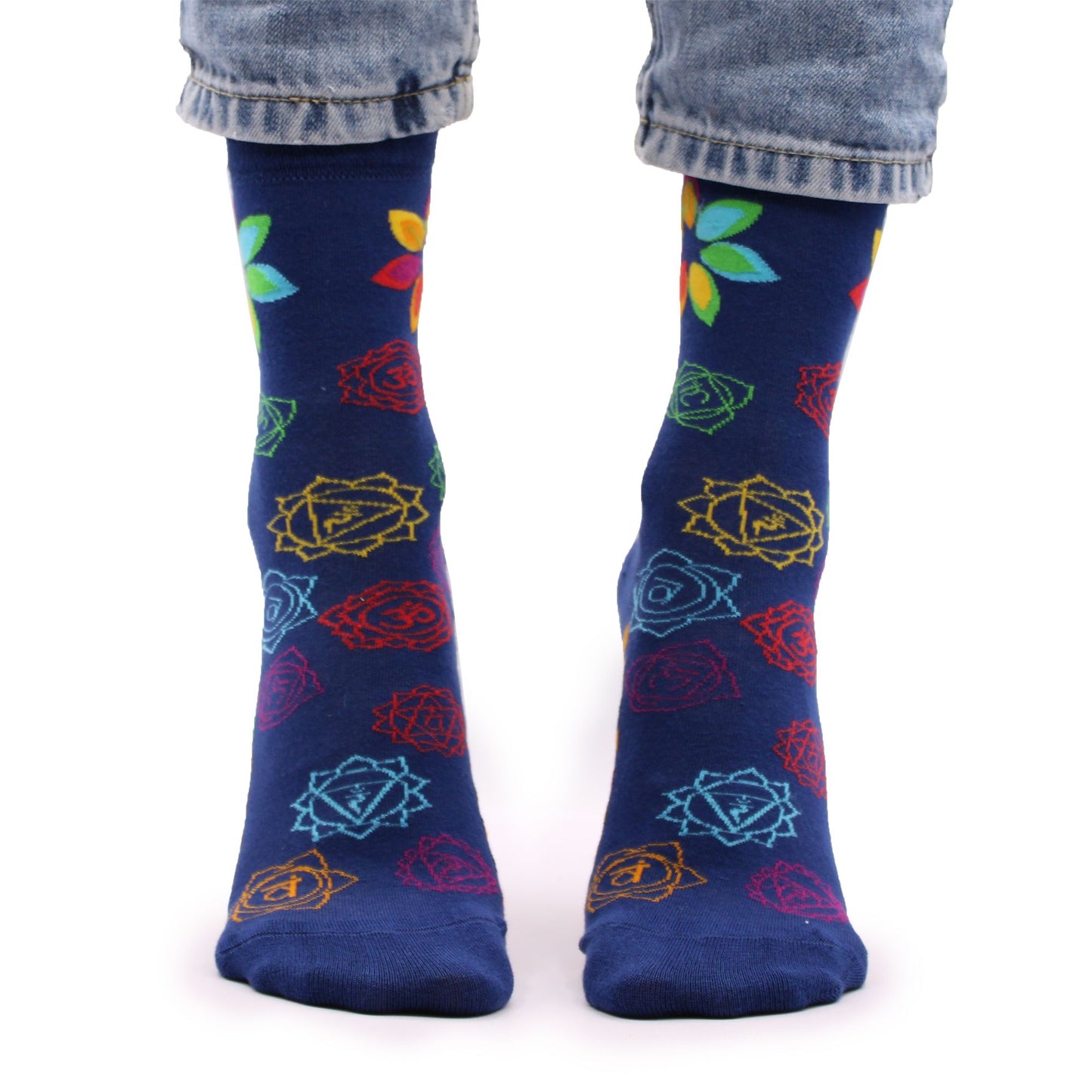 Hop Hare Bamboo Socks (S/M) - Rainbow Chakra