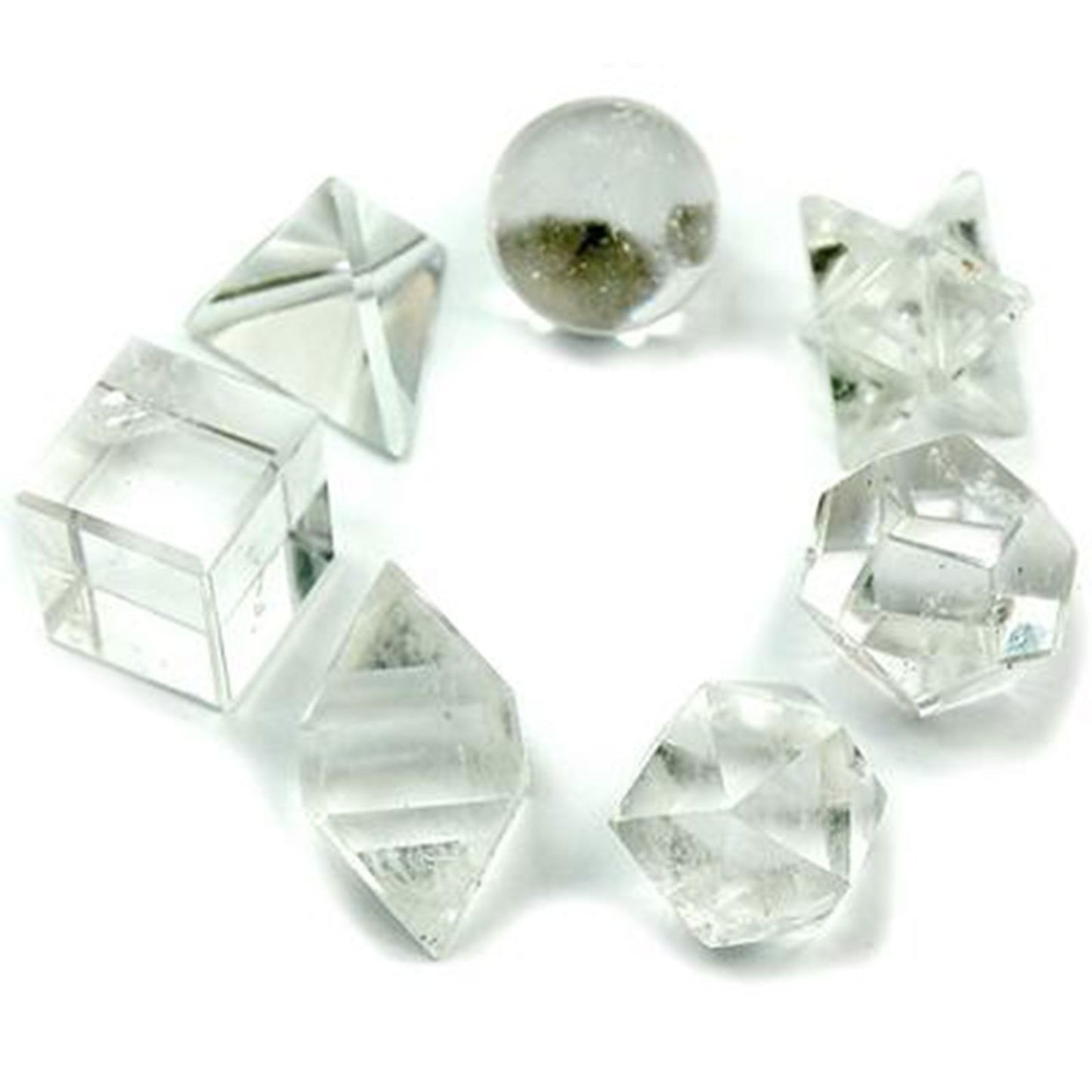 Geometric seven-piece glass set