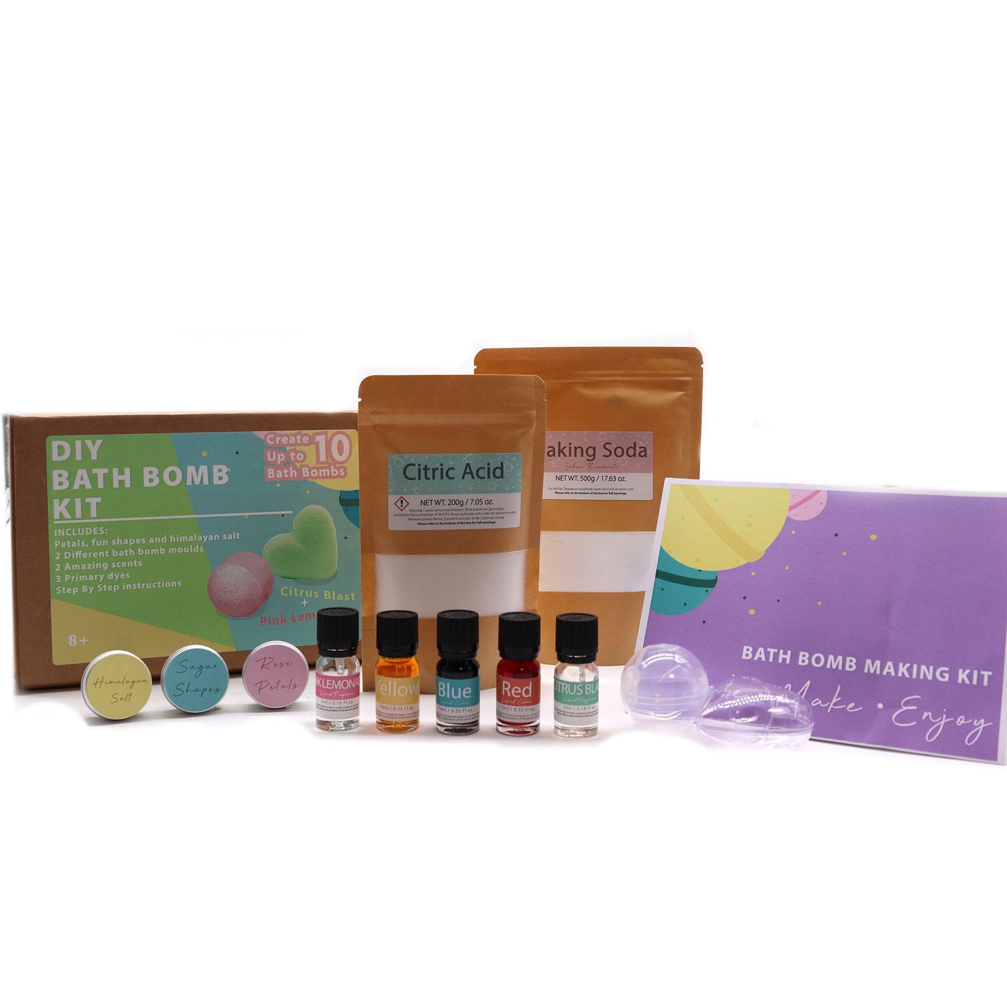 Bath Bomb Kit: Pink Lemonade and Citrus Burst