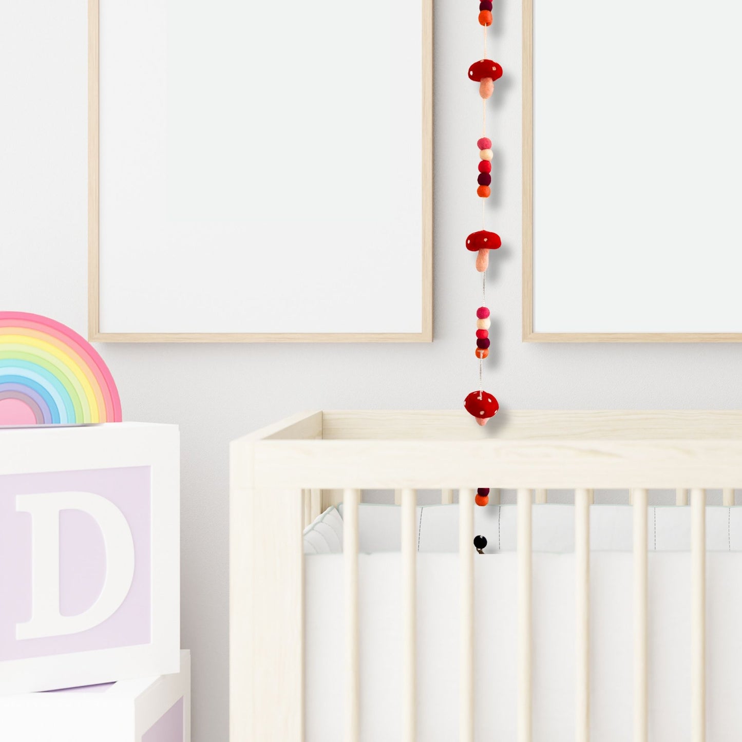 Colgante de Pared de Fieltro - Hongos de Sombrero Rojo