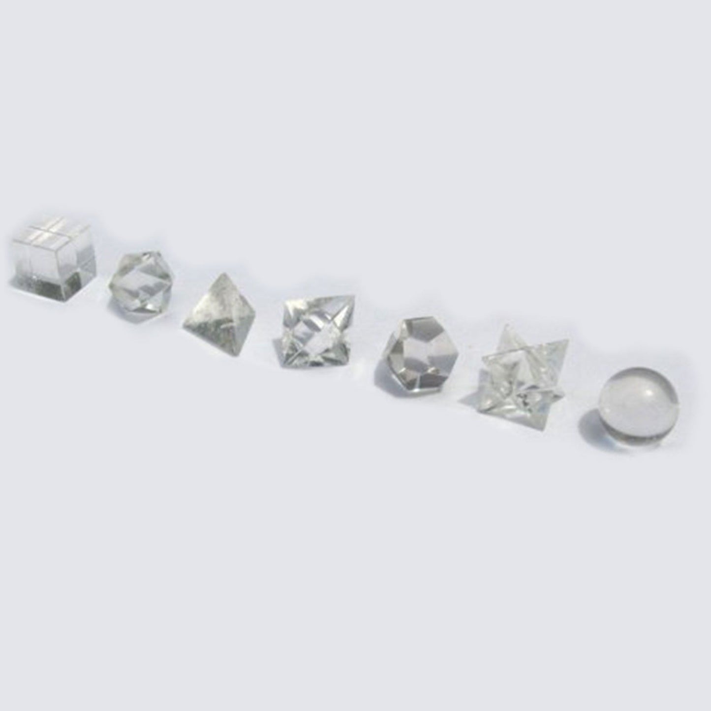 Geometric seven-piece glass set