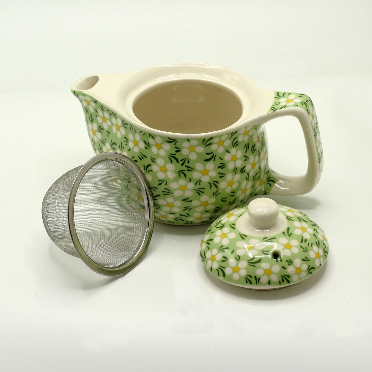 Small teapot - Green daisy