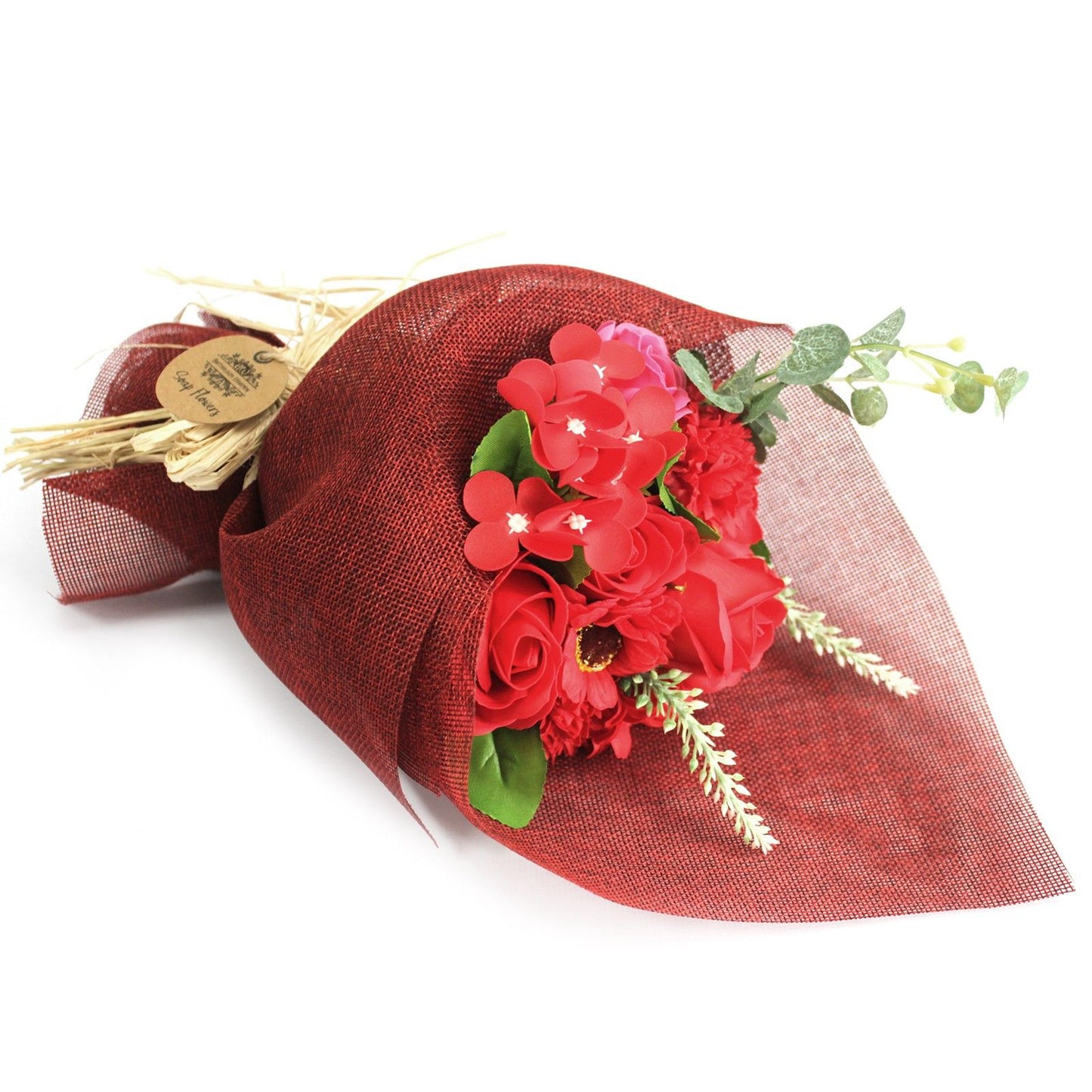Soap Flower Bouquet - red