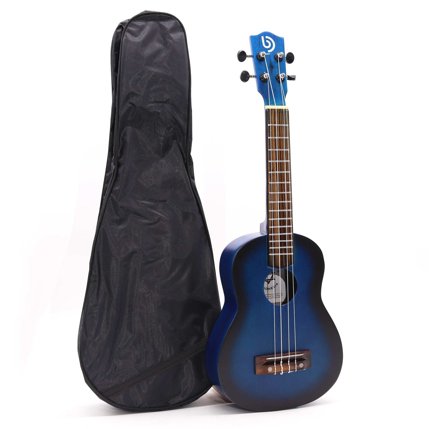 Handcrafted Ukulele - Blue Sunburst Finish (4 Strings)