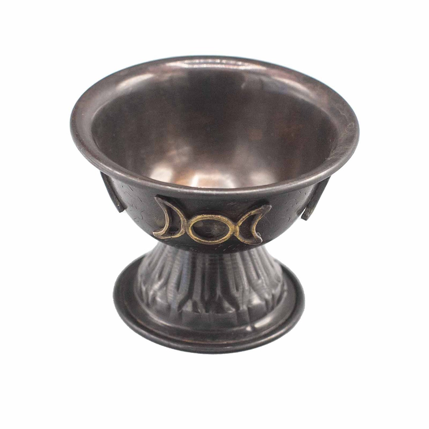 Antique Copper Triple Moon Ritual Chalice 10x8cm