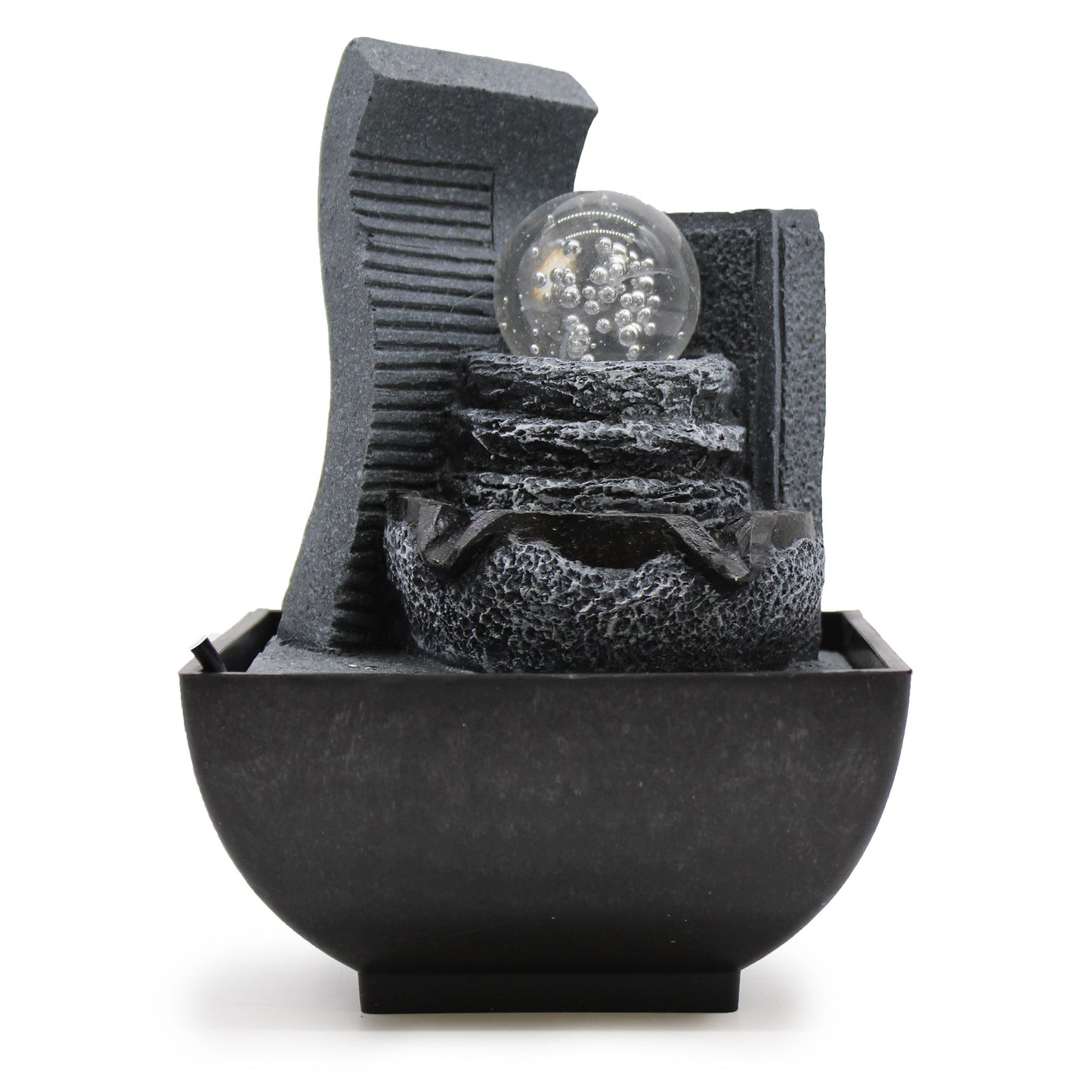 Tabletop Water Fountain - 18cm - Cascading Rock Formation