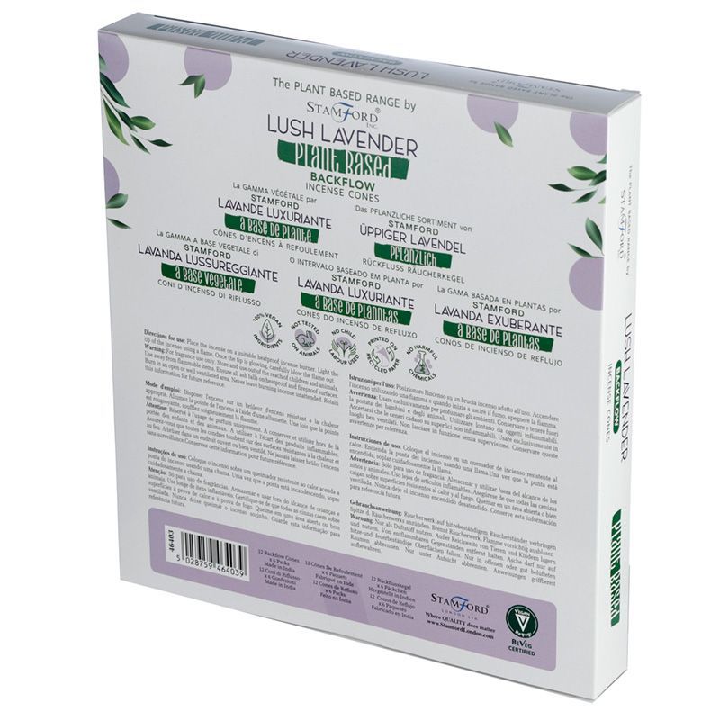 Herbal Backflow Incense Cones - Lush Lavender