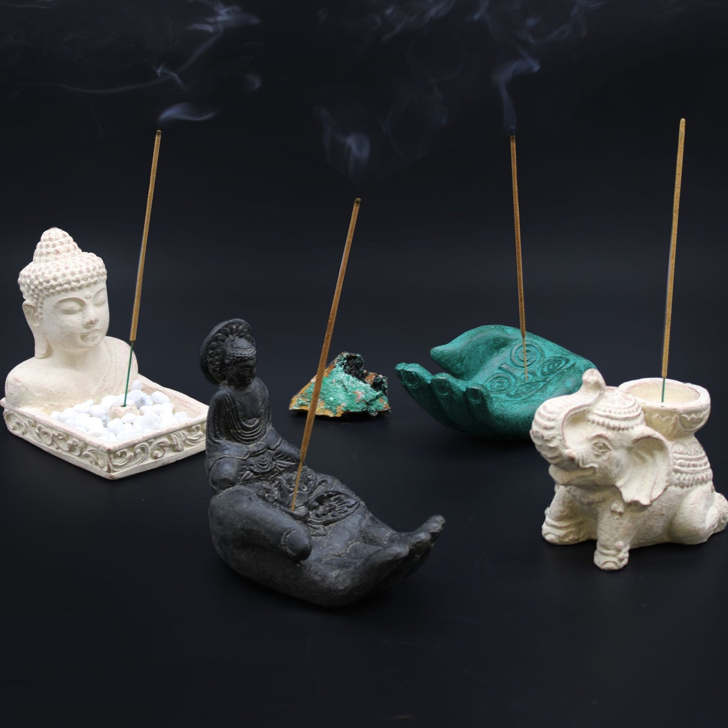 Buddah & Hand Incense Burner (Black)