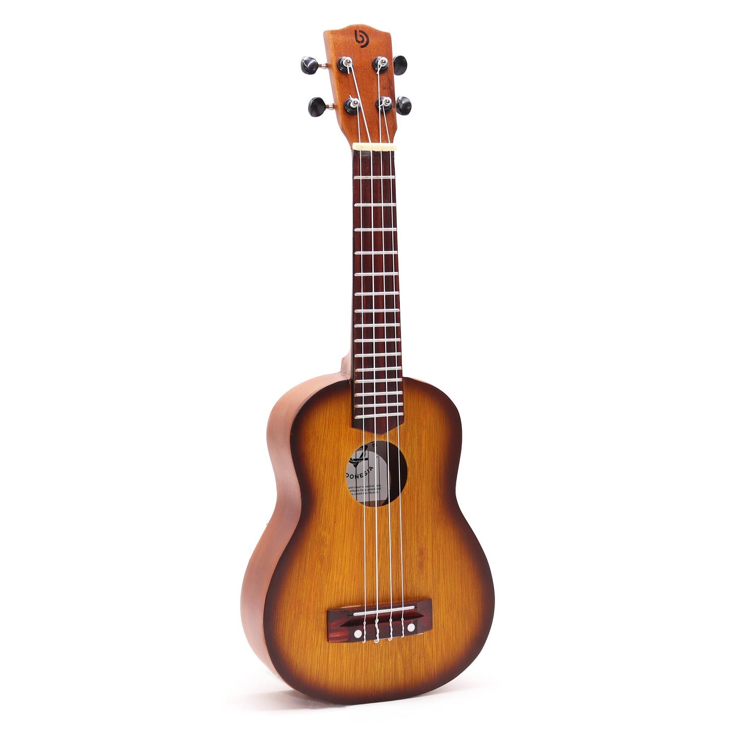 Handcrafted Ukulele - Orange Sunburst Finish (4 Strings)