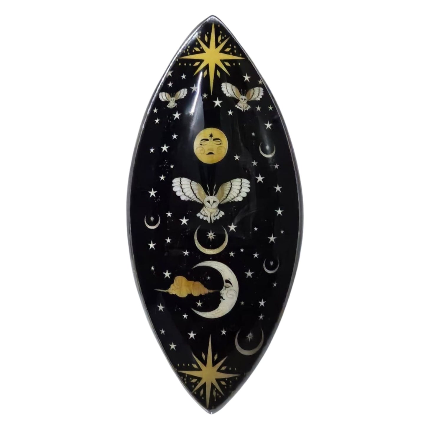 Enameled Incense Holder - Aluminum - Enchanted Night Owl
