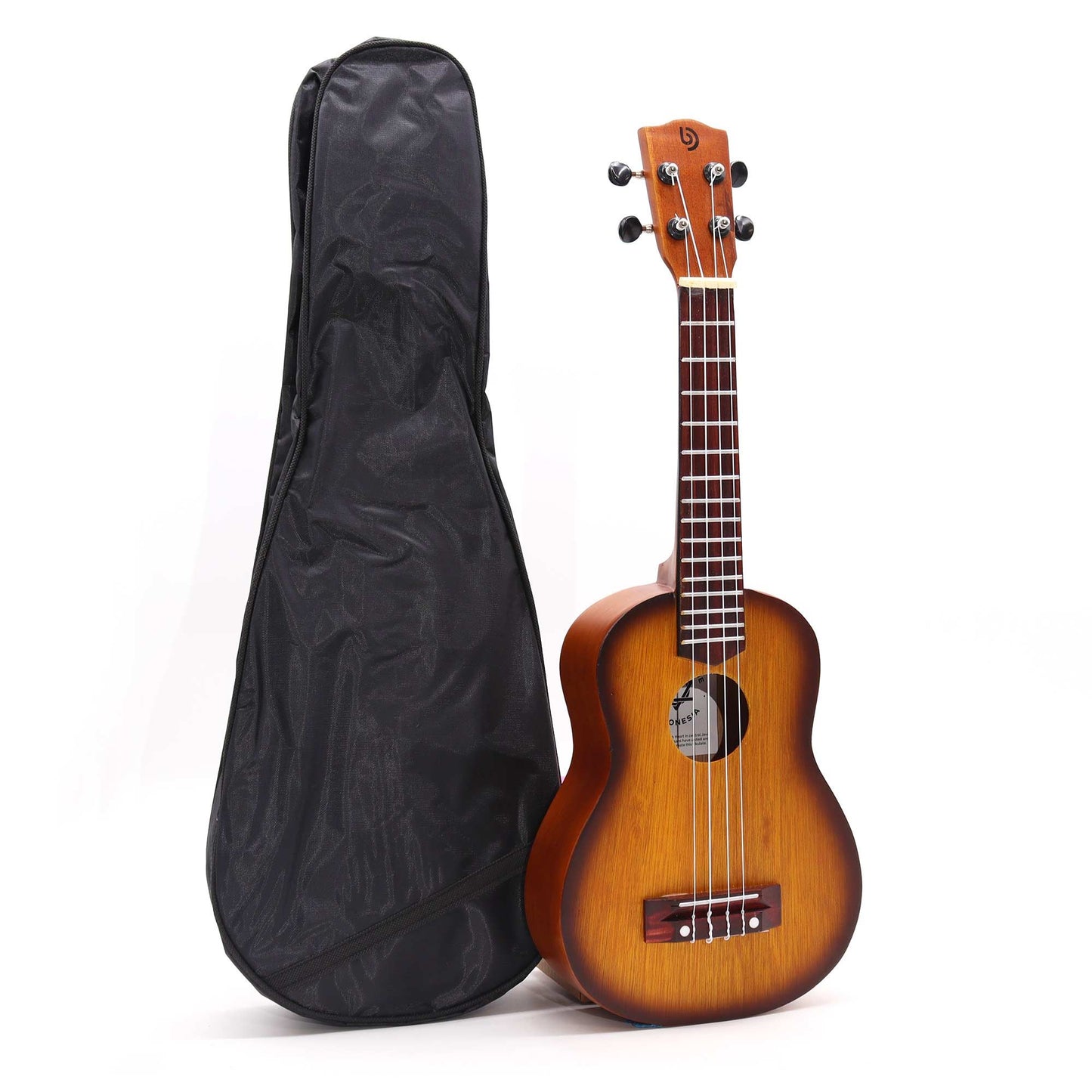 Handcrafted Ukulele - Orange Sunburst Finish (4 Strings)