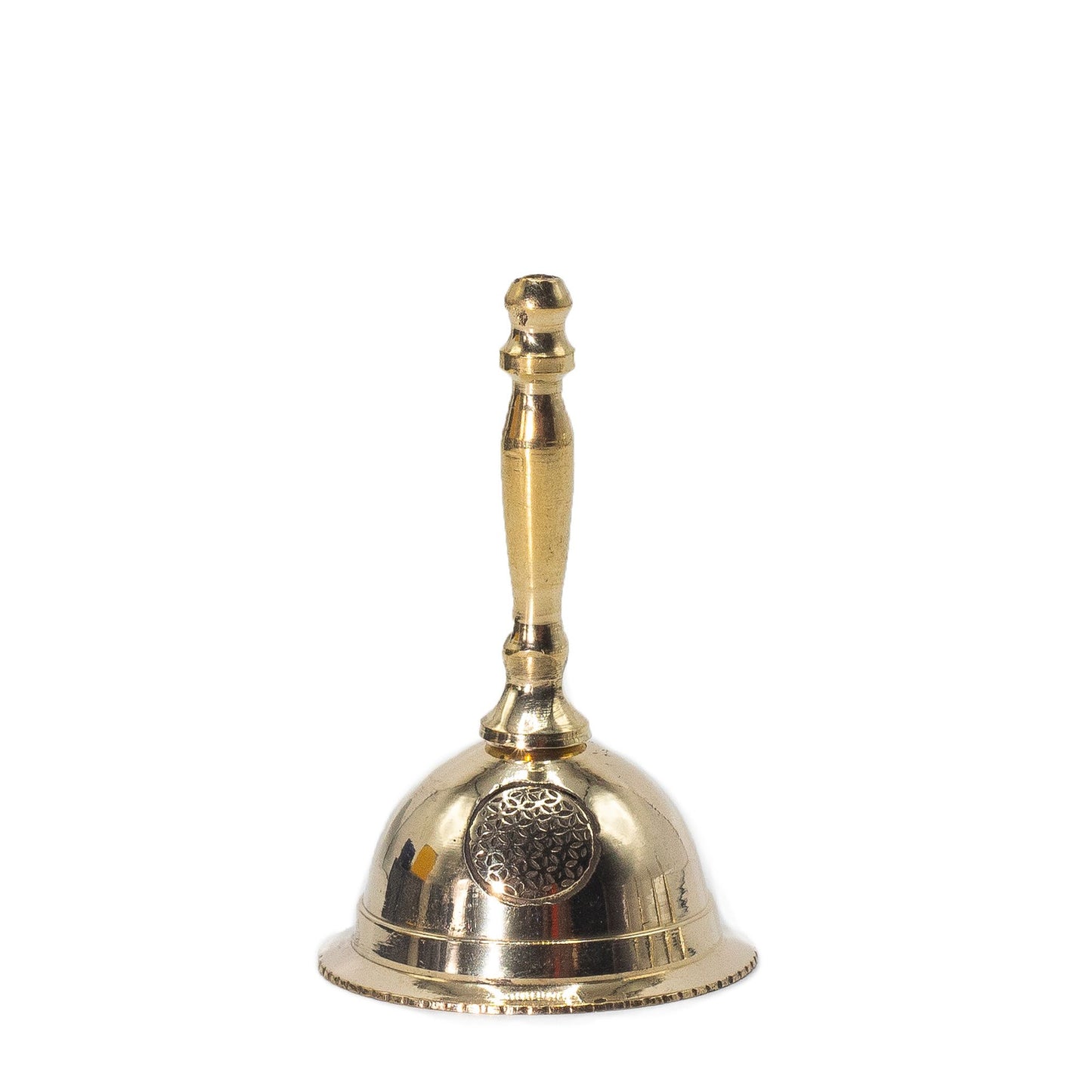 Small brass altar bell - Flower of Life
