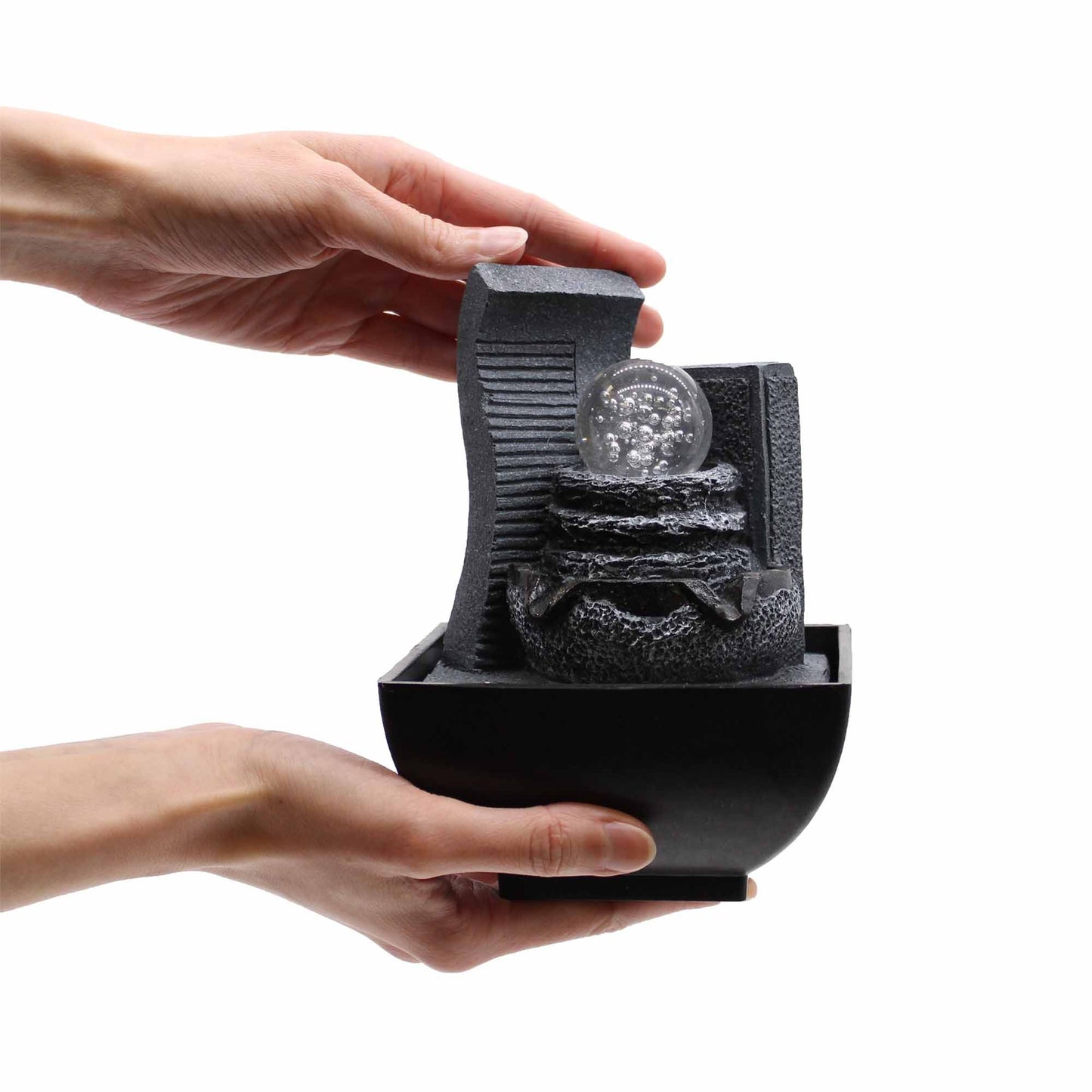 Tabletop Water Fountain - 18cm - Cascading Rock Formation