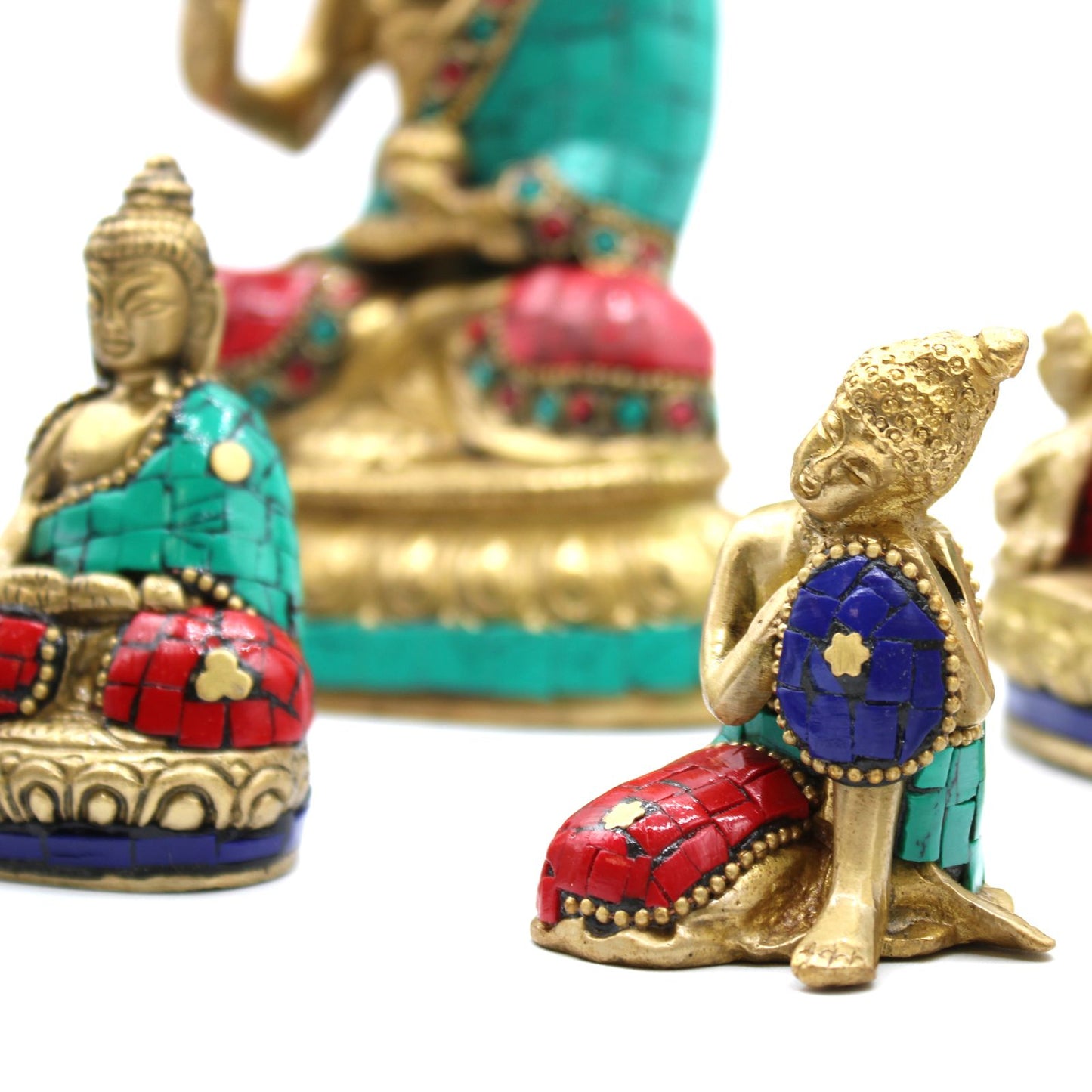 Figura de Buda de Latón - Cabeza Gr- 11.5 cm