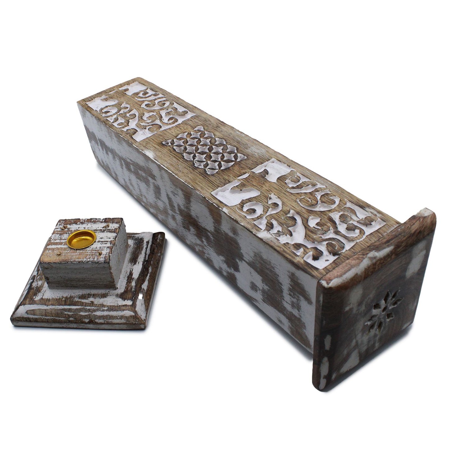 Incense Holder Finished in White - Smoke Tower