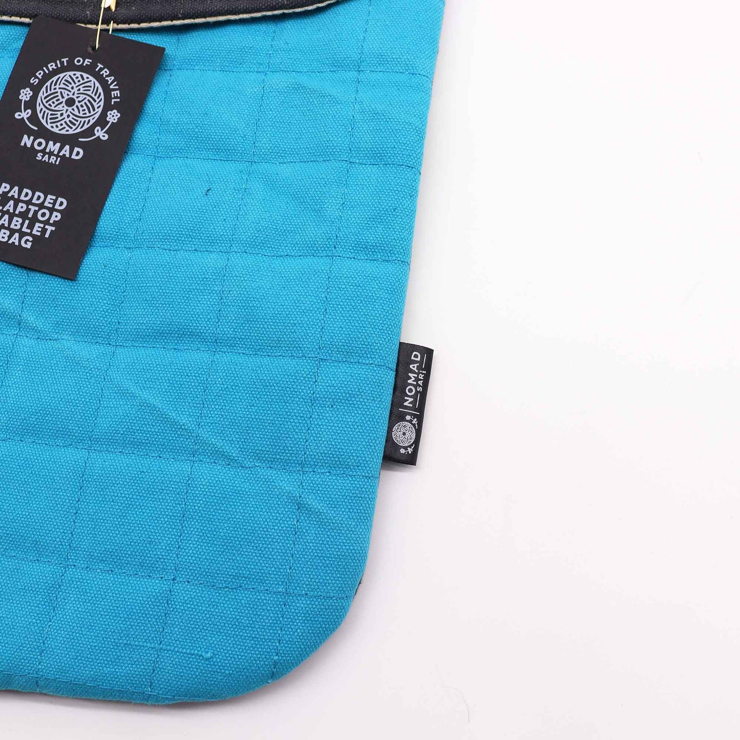 Padded Laptop Sleeve - Spectacular Turquoise - Stonewashed 14 oz